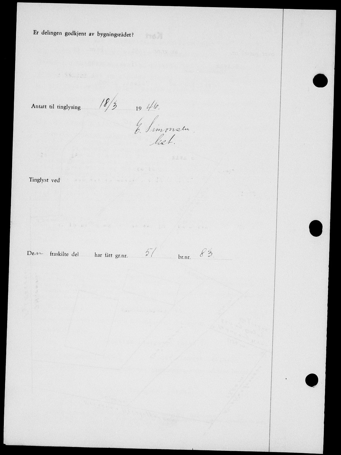 Onsøy sorenskriveri, SAO/A-10474/G/Ga/Gab/L0015: Mortgage book no. II A-15, 1945-1946, Diary no: : 530/1946