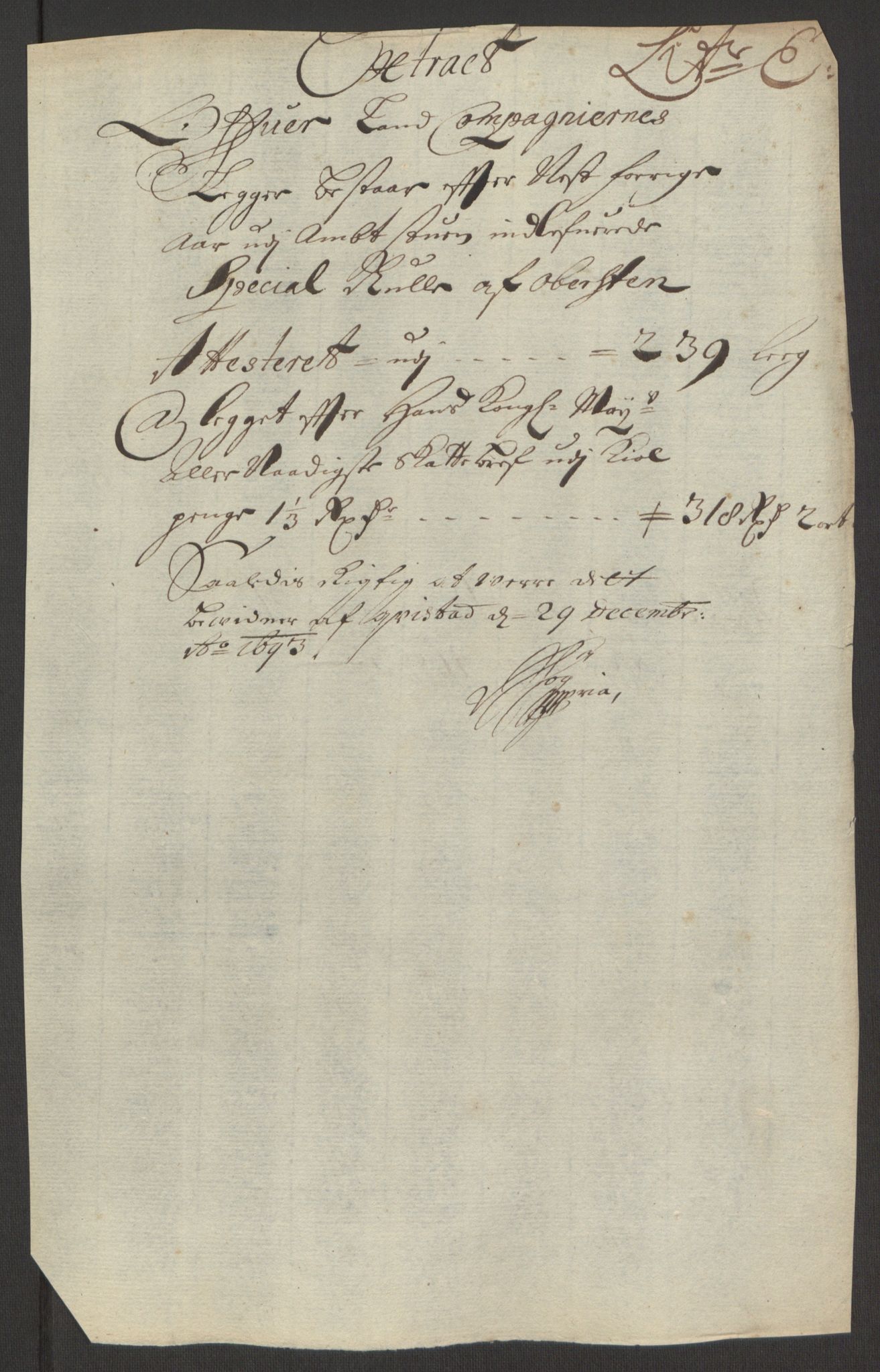 Rentekammeret inntil 1814, Reviderte regnskaper, Fogderegnskap, RA/EA-4092/R63/L4308: Fogderegnskap Inderøy, 1692-1694, p. 442