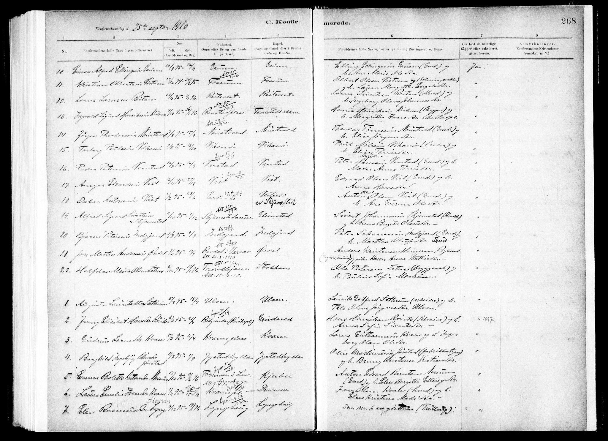 Ministerialprotokoller, klokkerbøker og fødselsregistre - Nord-Trøndelag, SAT/A-1458/730/L0285: Parish register (official) no. 730A10, 1879-1914, p. 268