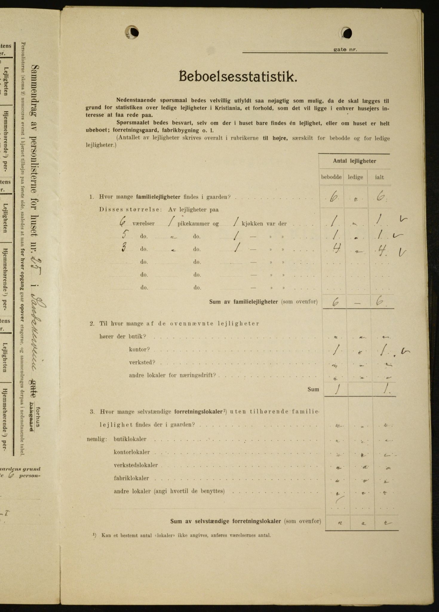 OBA, Municipal Census 1909 for Kristiania, 1909, p. 78974