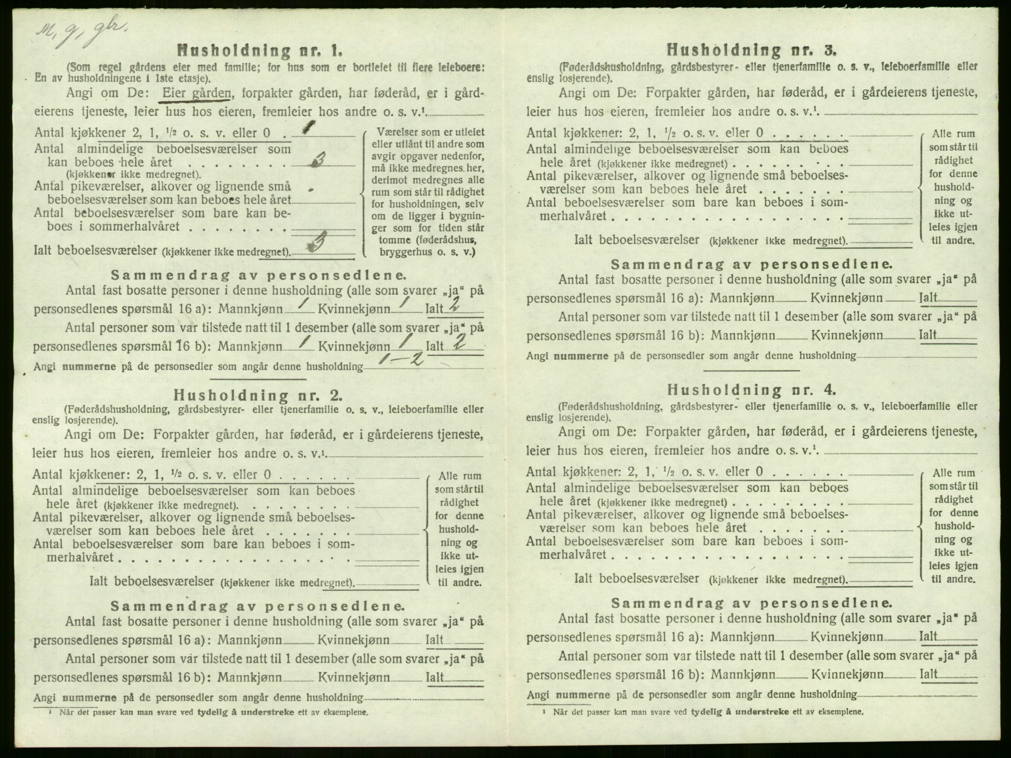 SAKO, 1920 census for Lier, 1920, p. 206