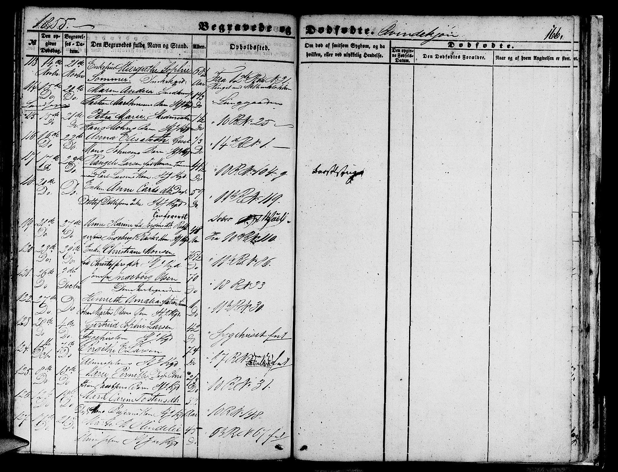 Domkirken sokneprestembete, SAB/A-74801/H/Hab/L0038: Parish register (copy) no. E 2, 1847-1859, p. 166