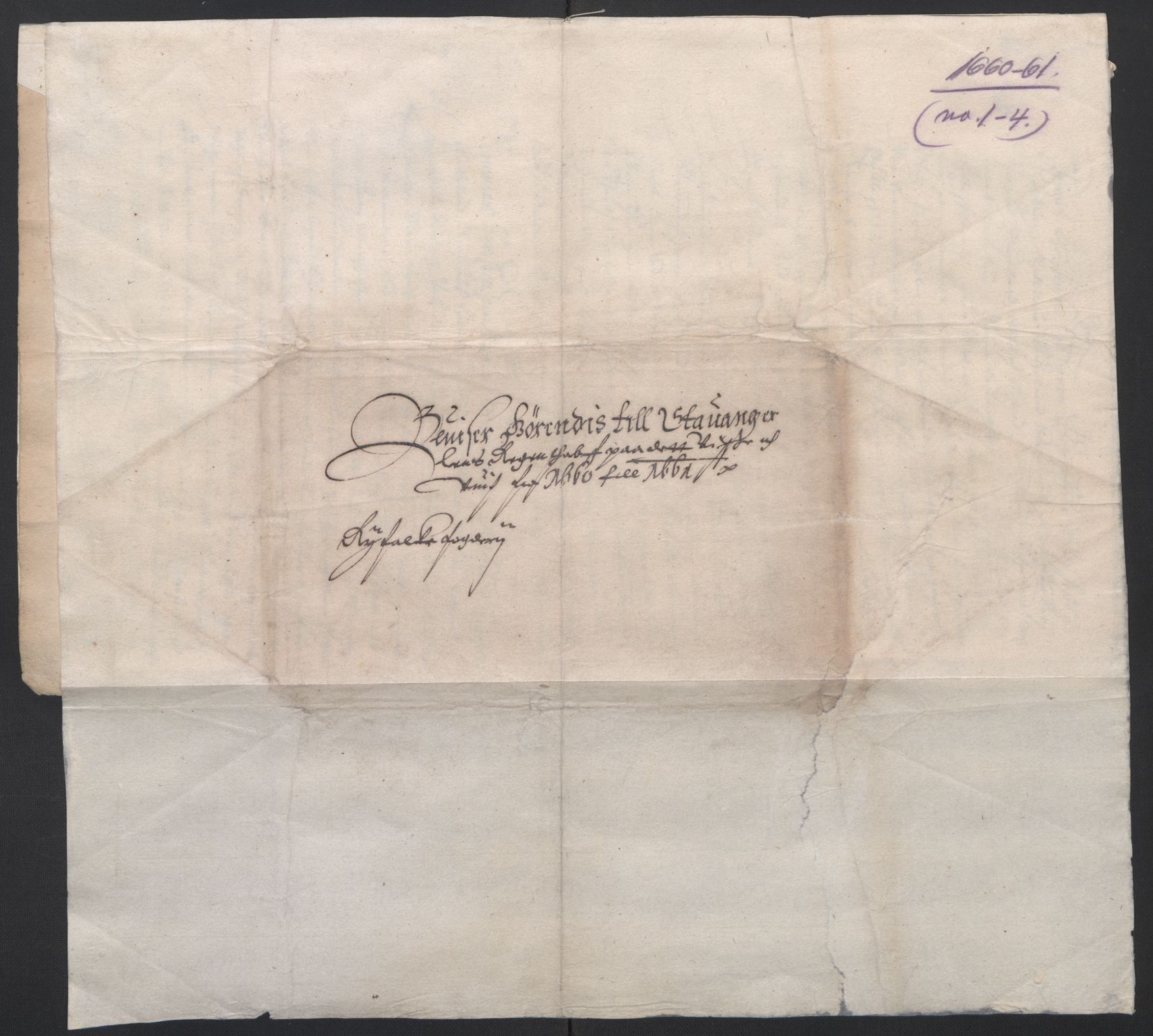 Rentekammeret inntil 1814, Reviderte regnskaper, Lensregnskaper, AV/RA-EA-5023/R/Rb/Rbs/L0042: Stavanger len, 1659-1661