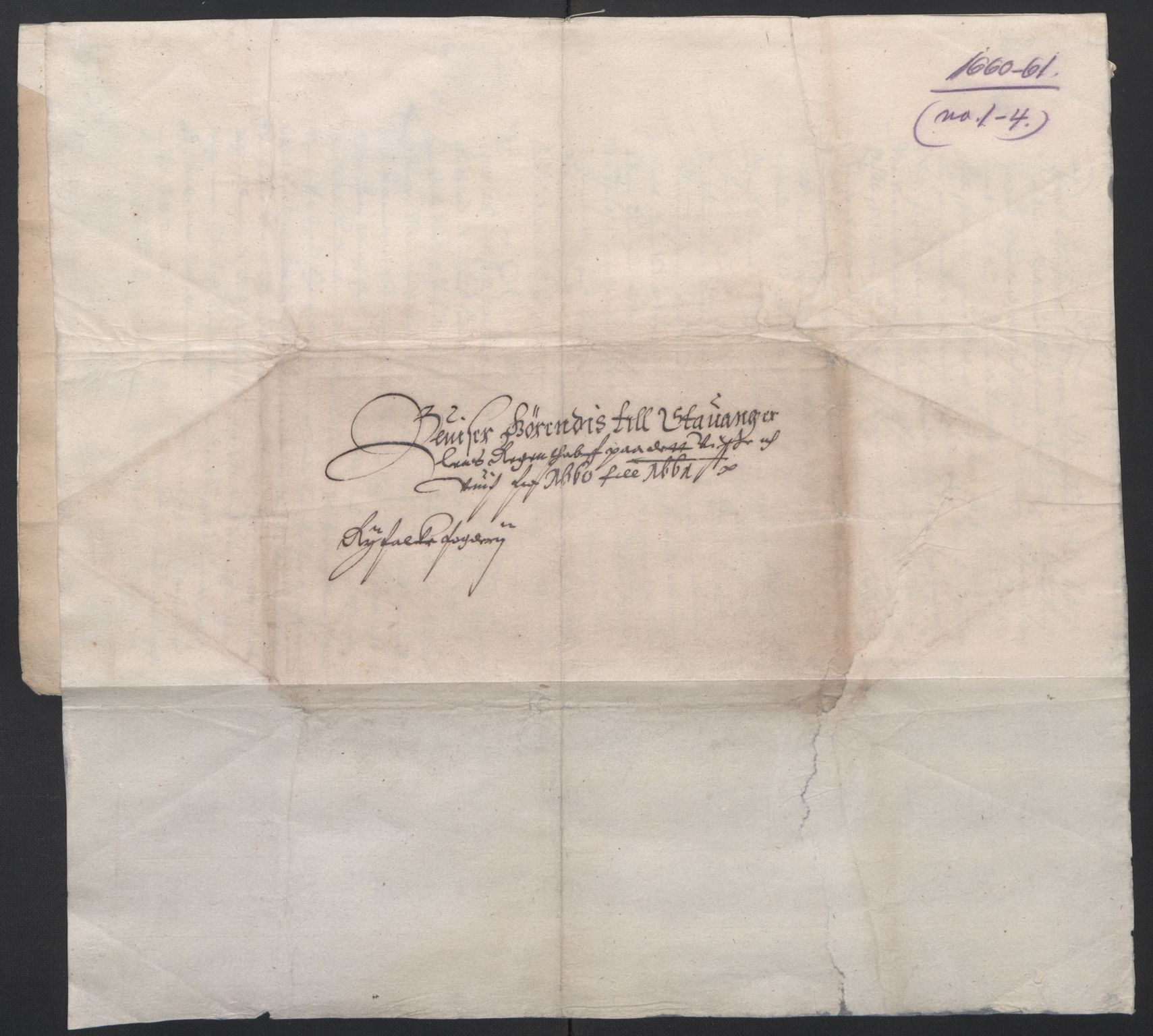 Rentekammeret inntil 1814, Reviderte regnskaper, Lensregnskaper, RA/EA-5023/R/Rb/Rbs/L0042: Stavanger len, 1659-1661