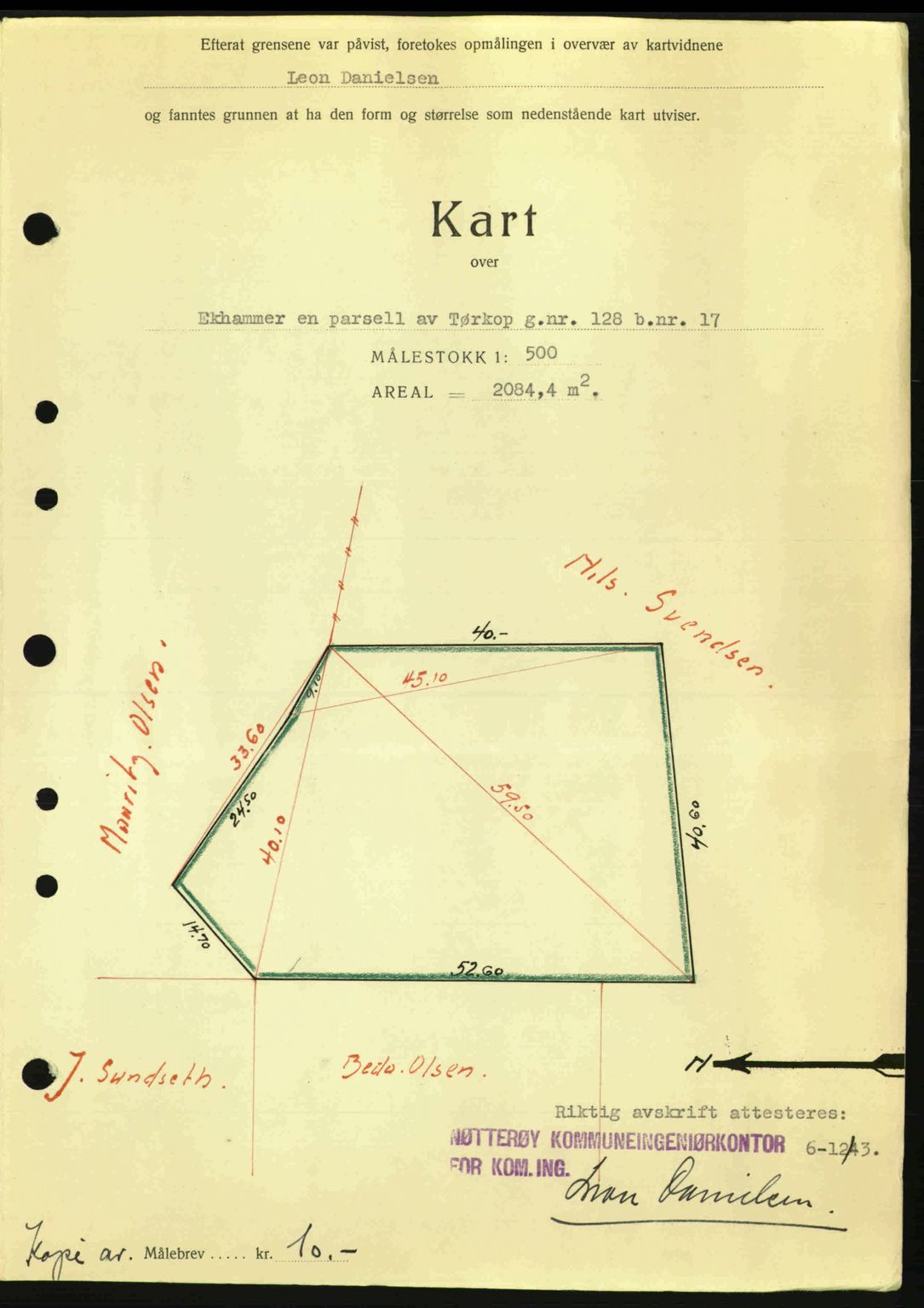 Tønsberg sorenskriveri, AV/SAKO-A-130/G/Ga/Gaa/L0014: Mortgage book no. A14, 1943-1944, Diary no: : 7/1944