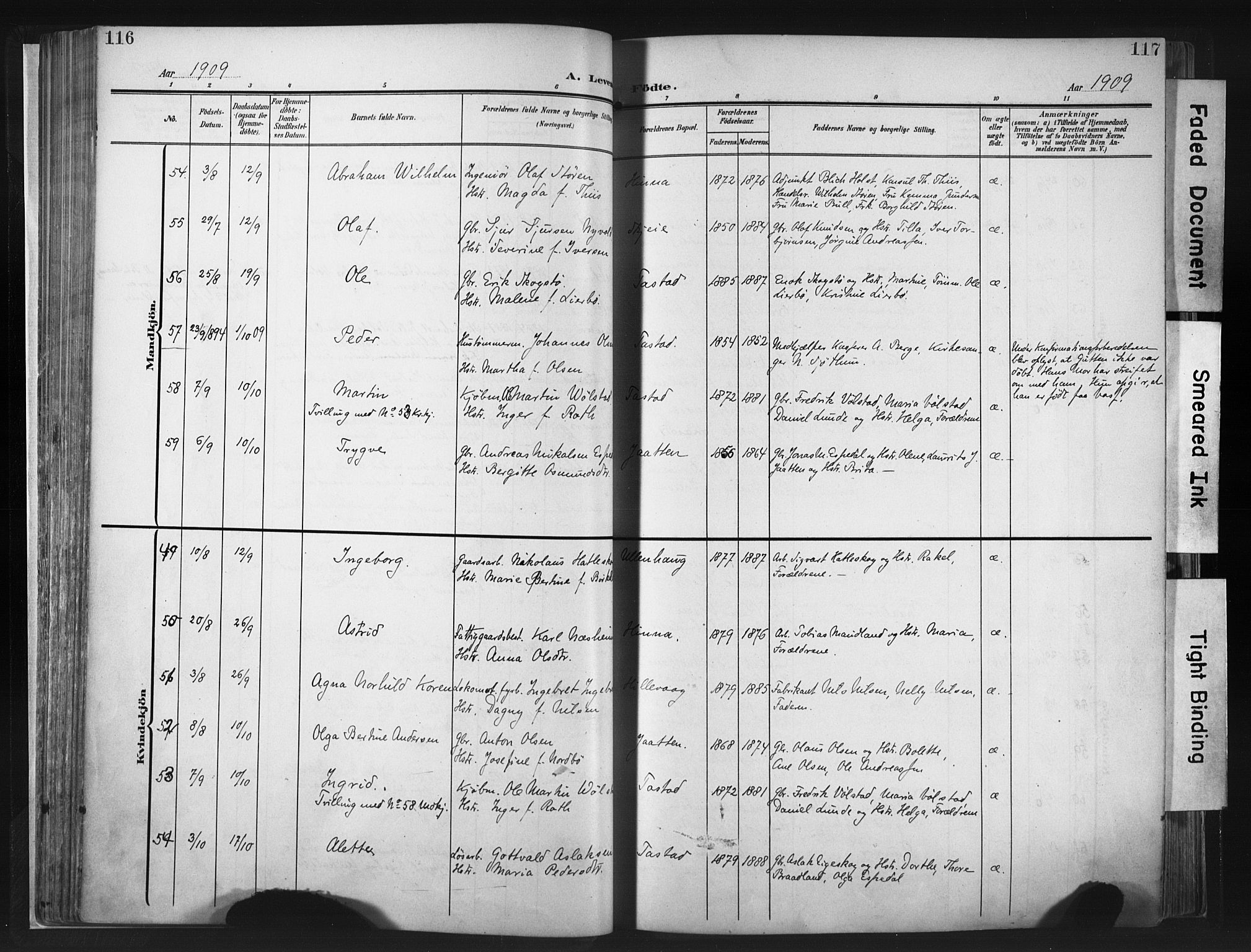 Hetland sokneprestkontor, AV/SAST-A-101826/30/30BA/L0013: Parish register (official) no. A 13, 1904-1918, p. 116-117