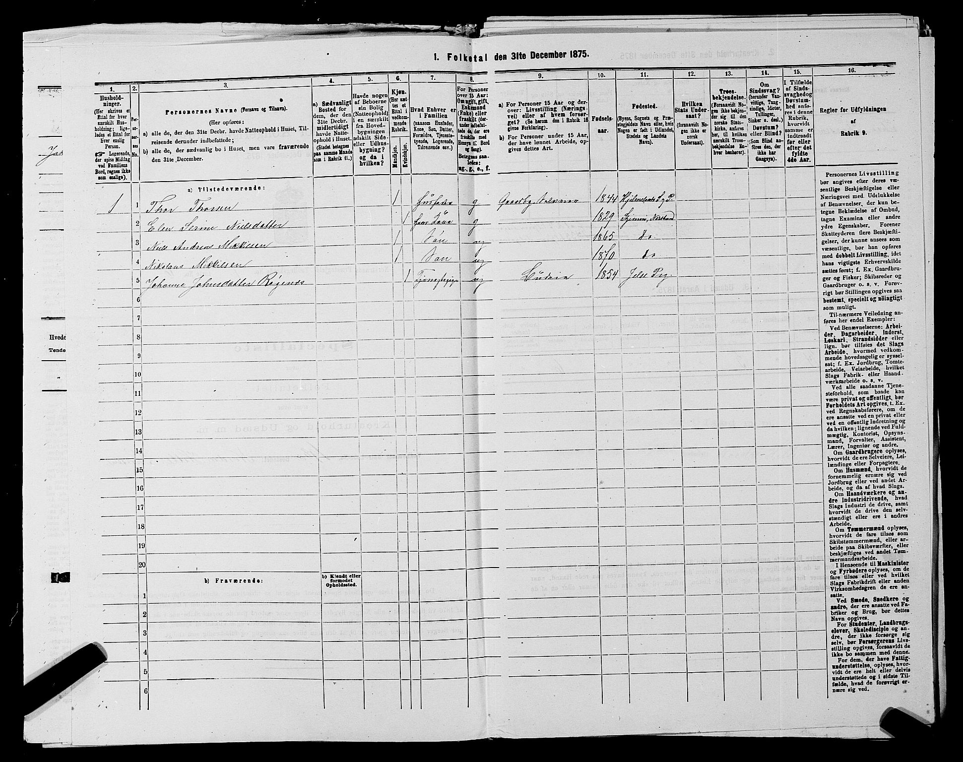 SAST, 1875 census for 1139P Nedstrand, 1875, p. 791