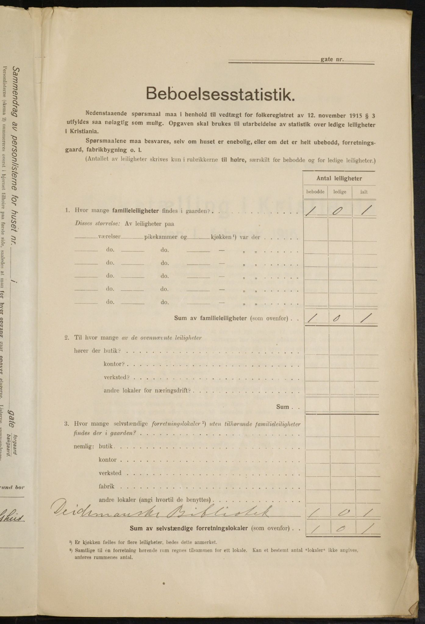 OBA, Municipal Census 1916 for Kristiania, 1916, p. 92650