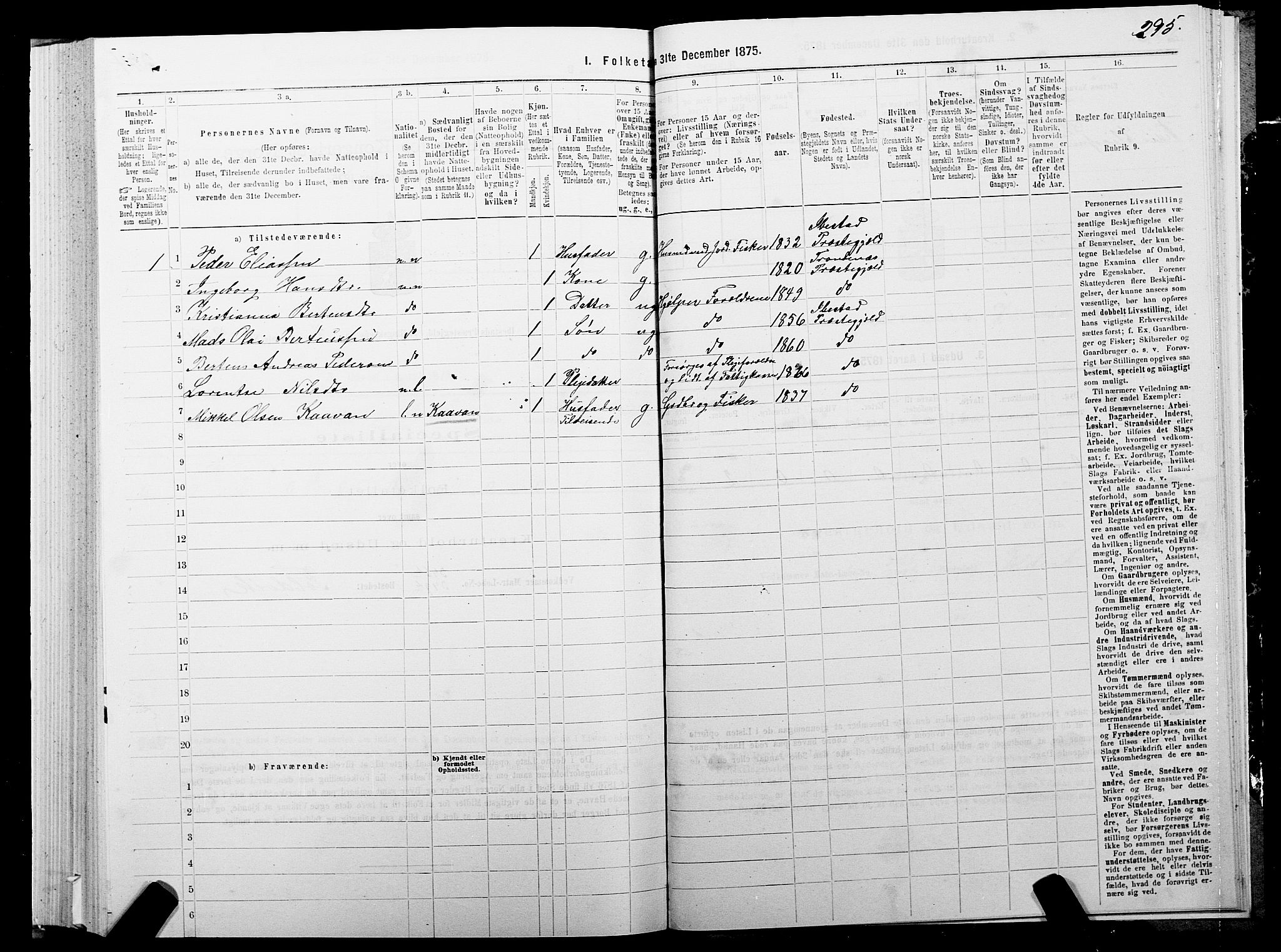 SATØ, 1875 census for 1917P Ibestad, 1875, p. 4295