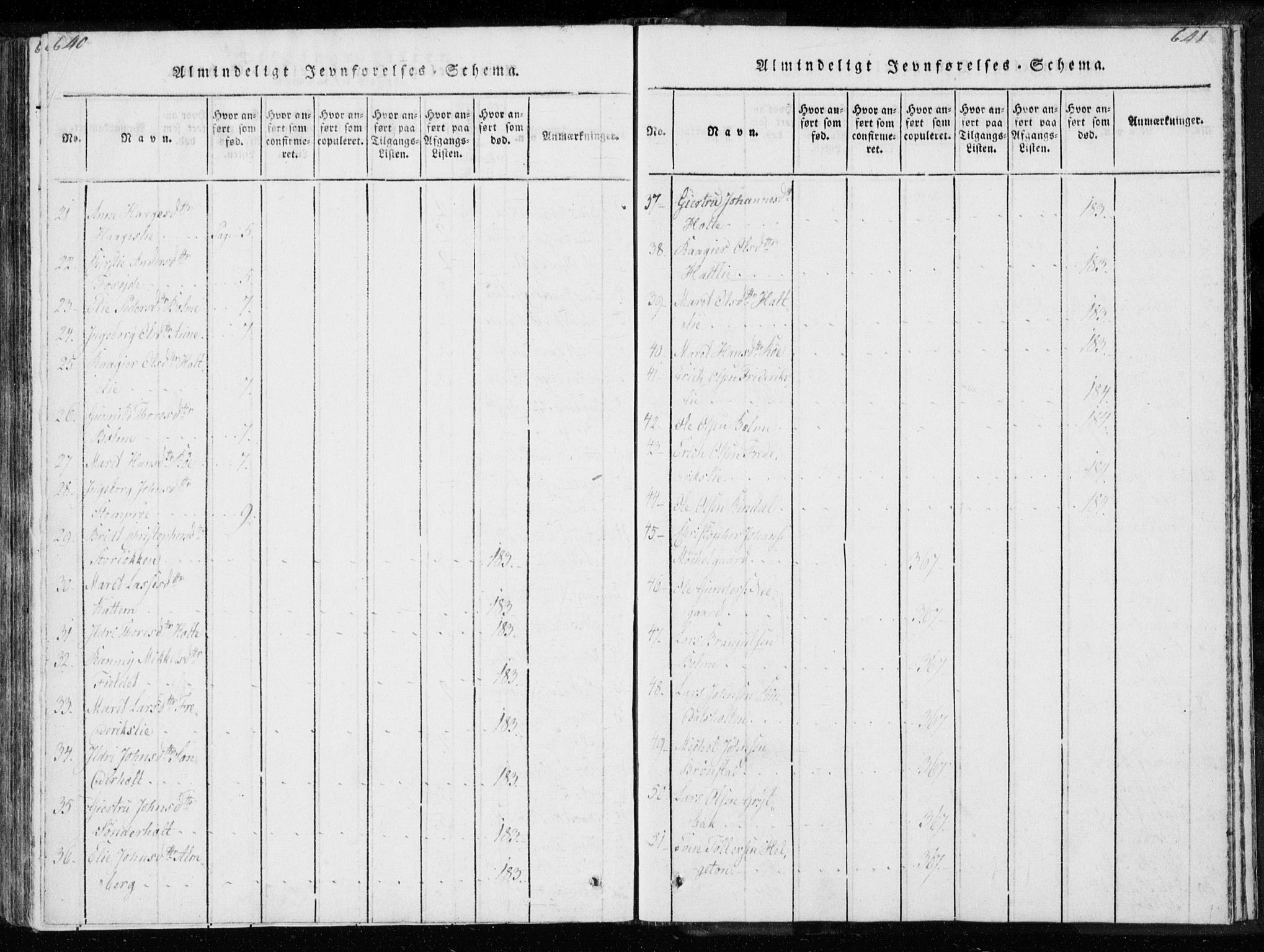 Ministerialprotokoller, klokkerbøker og fødselsregistre - Møre og Romsdal, SAT/A-1454/595/L1041: Parish register (official) no. 595A03, 1819-1829, p. 640-641