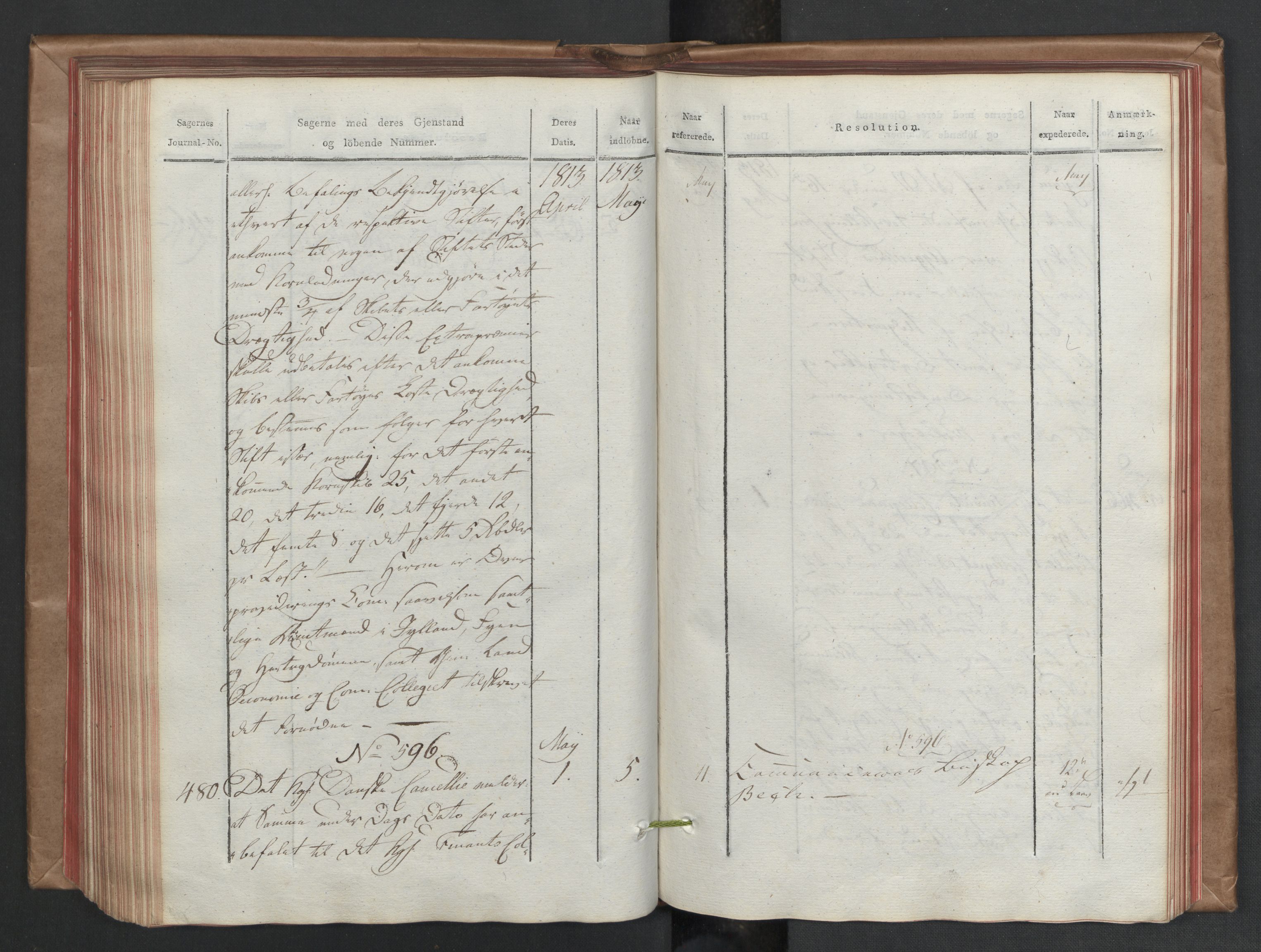 Stattholderembetet 1810-1814, 2. kontor (Kontor B), AV/RA-EA-5432/Aa/L0002: Kollegial referatprotokoll,  j.nr. 284-511,  l.nr. 328-639, 1812-1813, p. 190