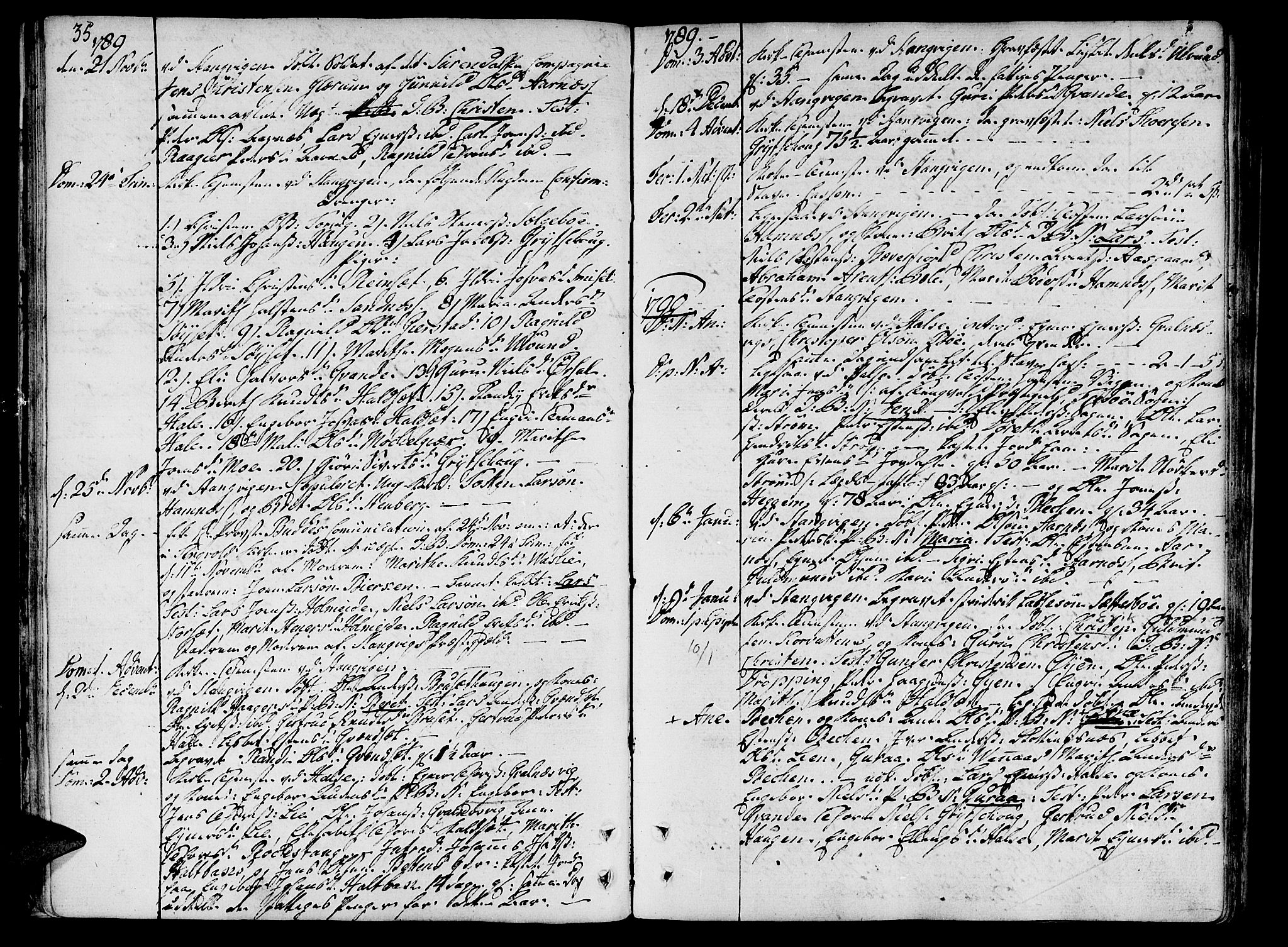 Ministerialprotokoller, klokkerbøker og fødselsregistre - Møre og Romsdal, SAT/A-1454/592/L1022: Parish register (official) no. 592A01, 1784-1819, p. 35