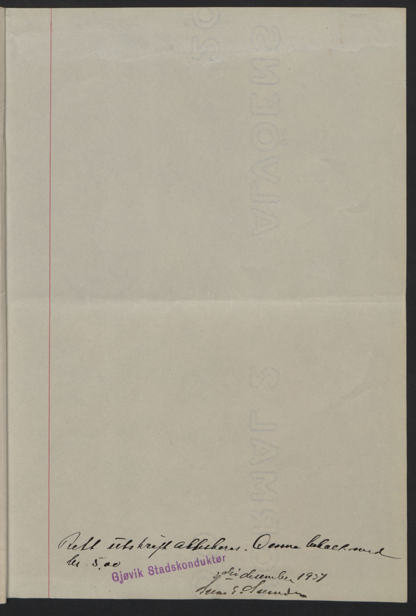 Toten tingrett, SAH/TING-006/H/Hb/Hbc/L0004: Mortgage book no. Hbc-04, 1938-1938, Diary no: : 1279/1938