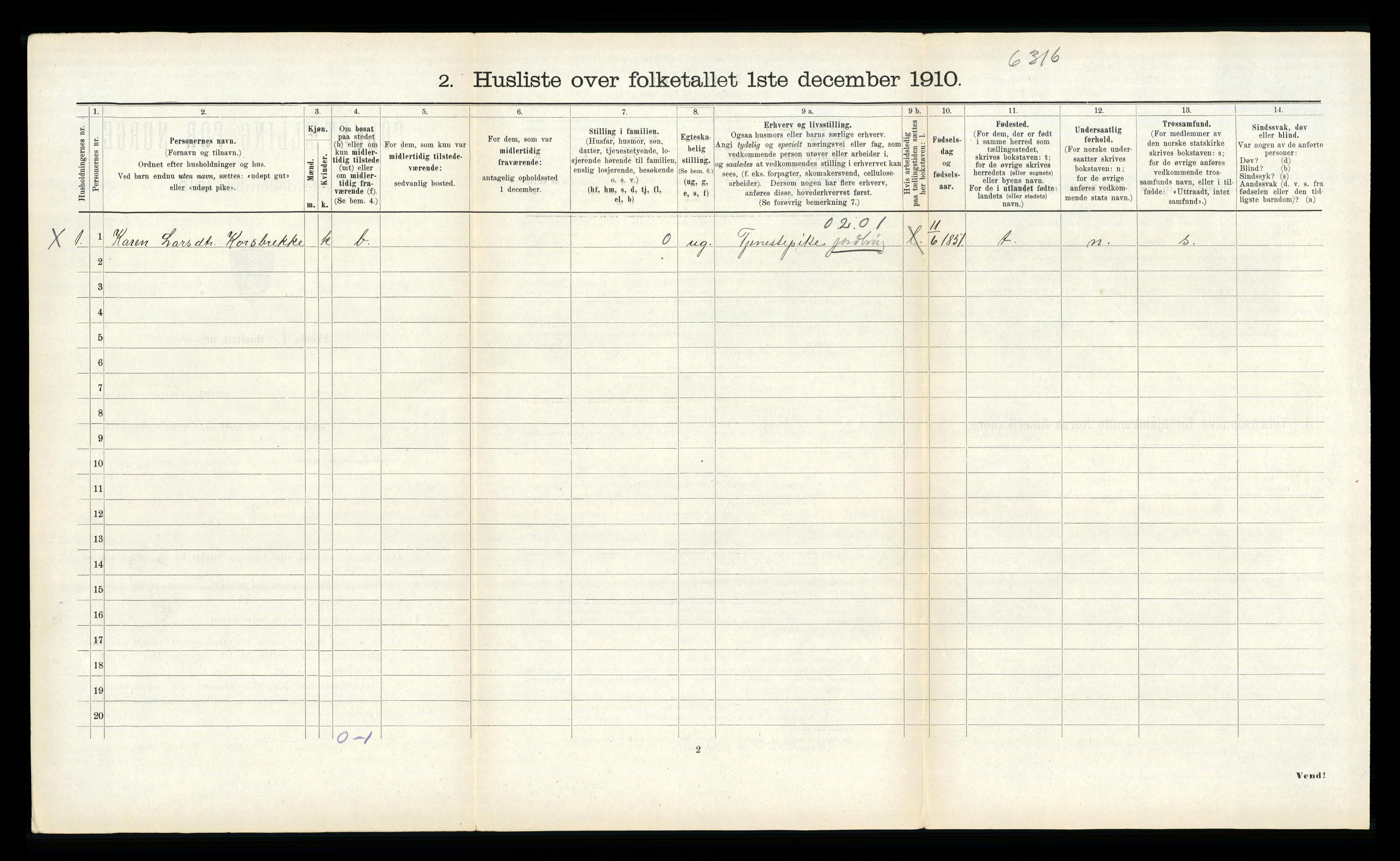 RA, 1910 census for Sunnylven, 1910, p. 449