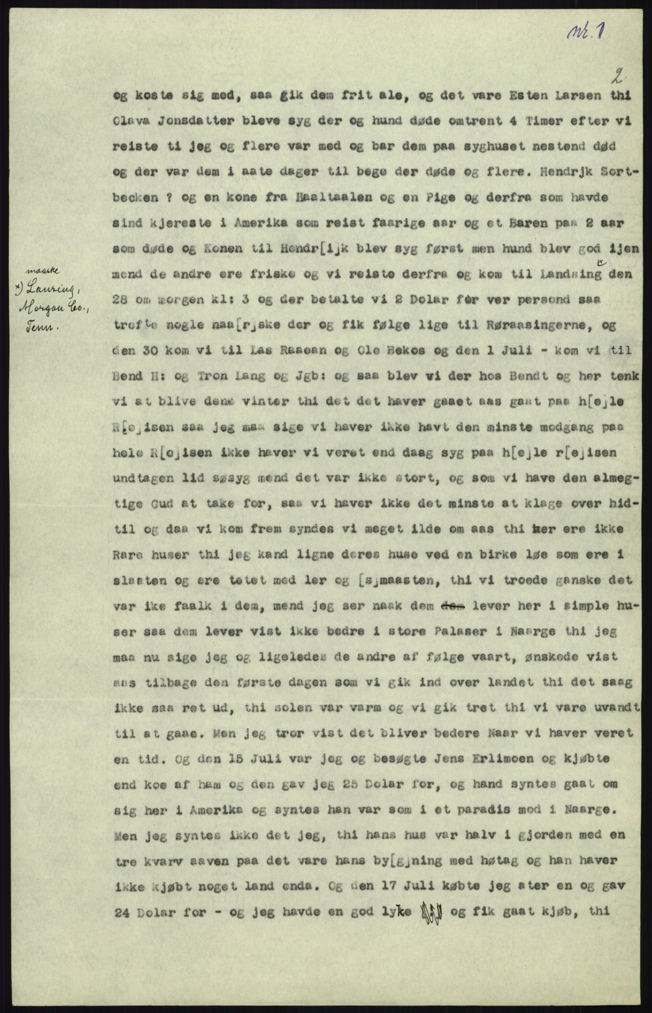 Samlinger til kildeutgivelse, Amerikabrevene, AV/RA-EA-4057/F/L0008: Innlån fra Hedmark: Gamkind - Semmingsen, 1838-1914, p. 355