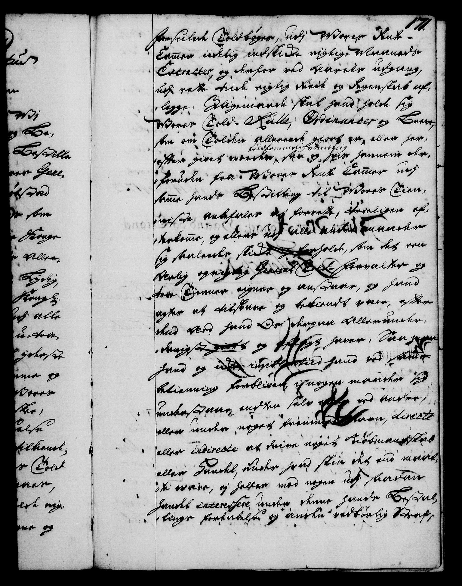Rentekammeret, Kammerkanselliet, RA/EA-3111/G/Gg/Gge/L0001: Norsk bestallingsprotokoll med register (merket RK 53.25), 1720-1730, p. 171