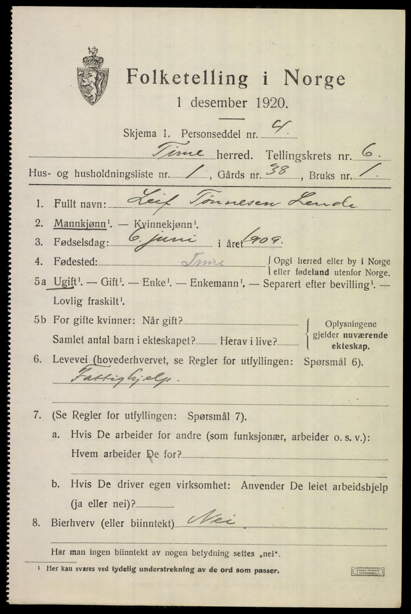 SAST, 1920 census for Time, 1920, p. 6971