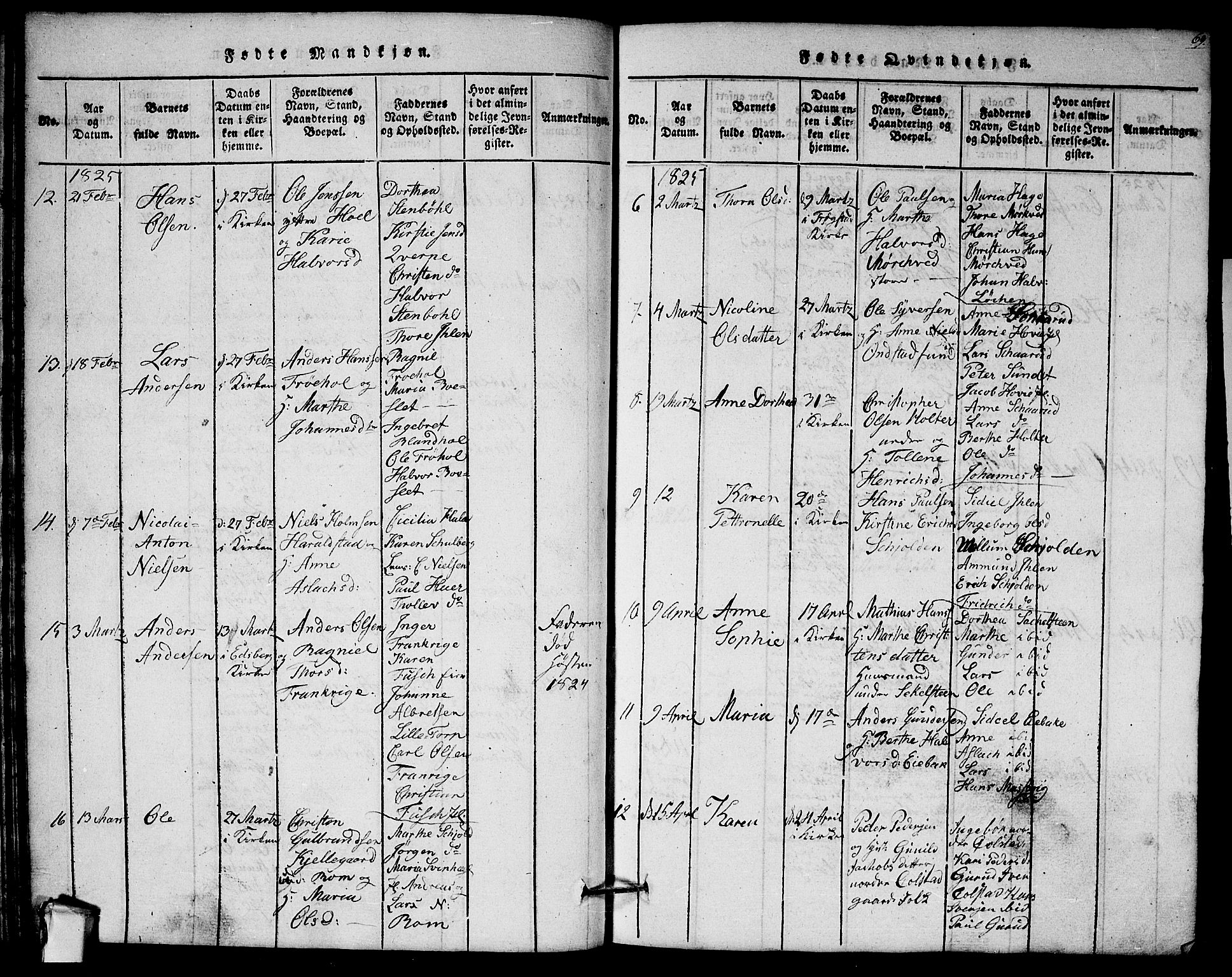 Askim prestekontor Kirkebøker, AV/SAO-A-10900/G/Ga/L0001: Parish register (copy) no. 1, 1817-1846, p. 68-69