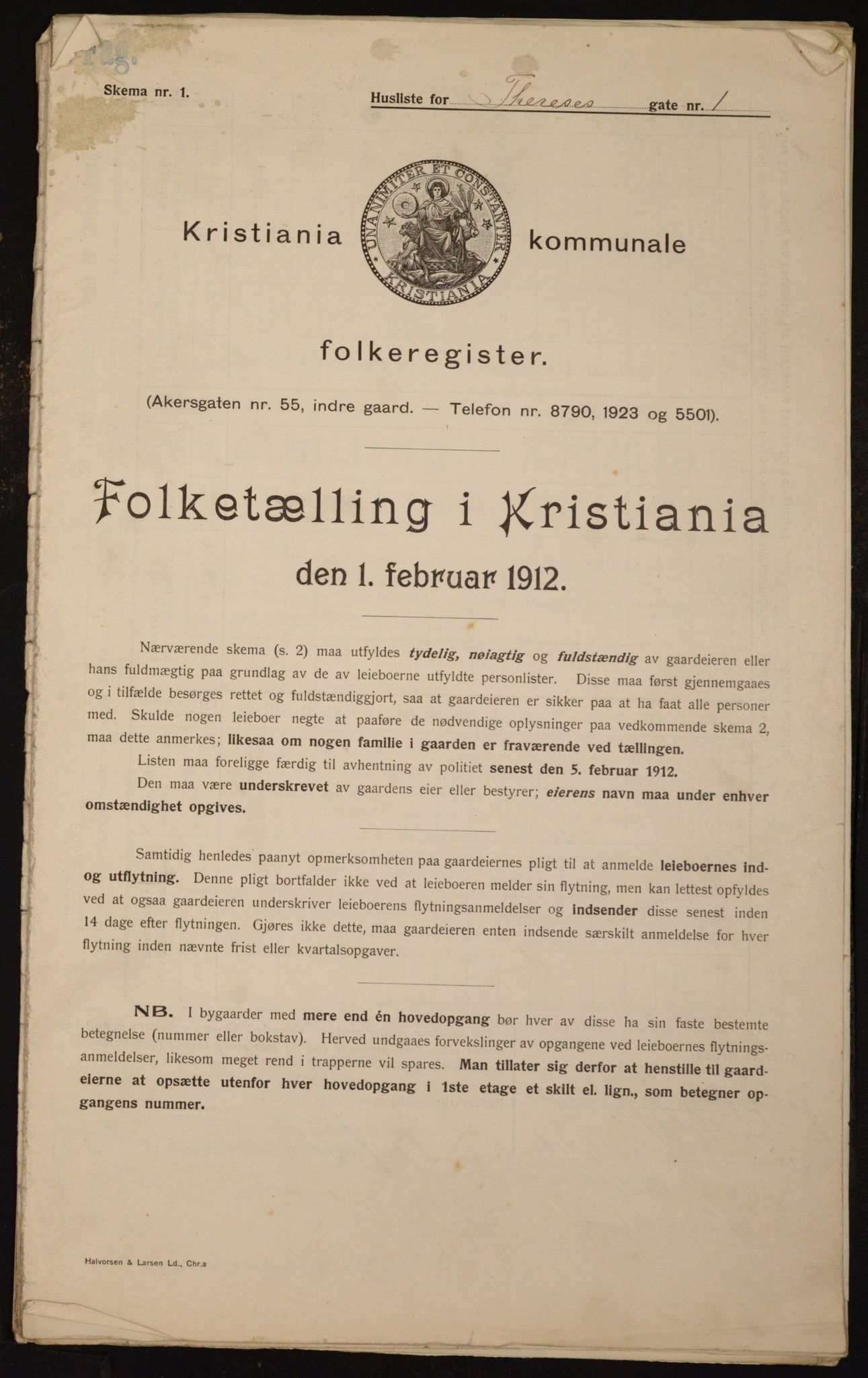 OBA, Municipal Census 1912 for Kristiania, 1912, p. 107735