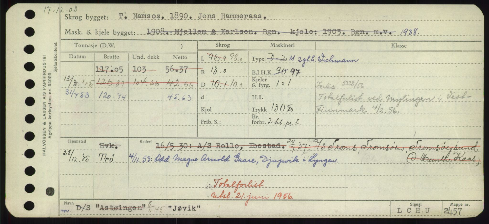 Sjøfartsdirektoratet med forløpere, Skipsmålingen, RA/S-1627/H/Hd/L0019: Fartøy, J, p. 695