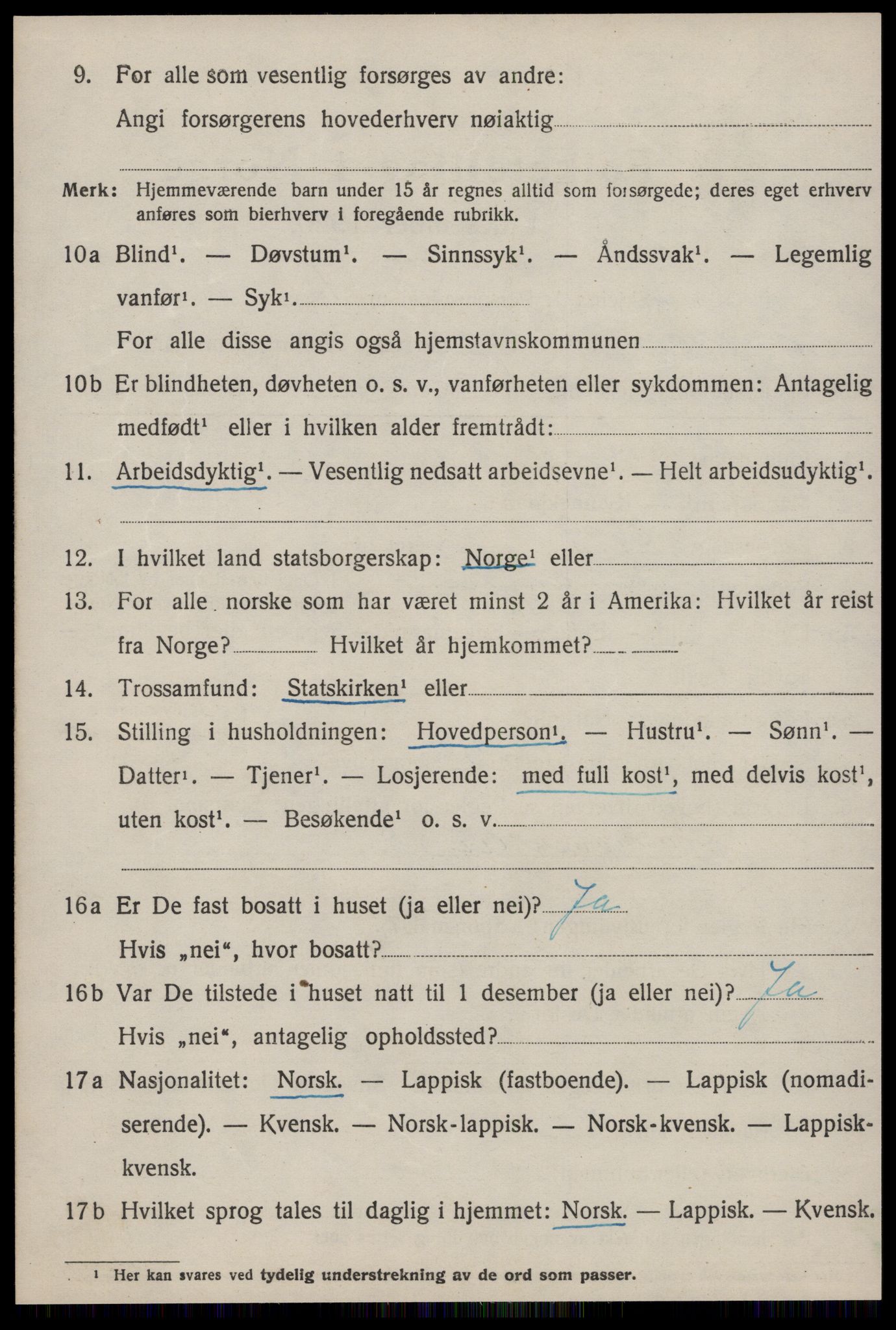 SAT, 1920 census for Singsås, 1920, p. 1418