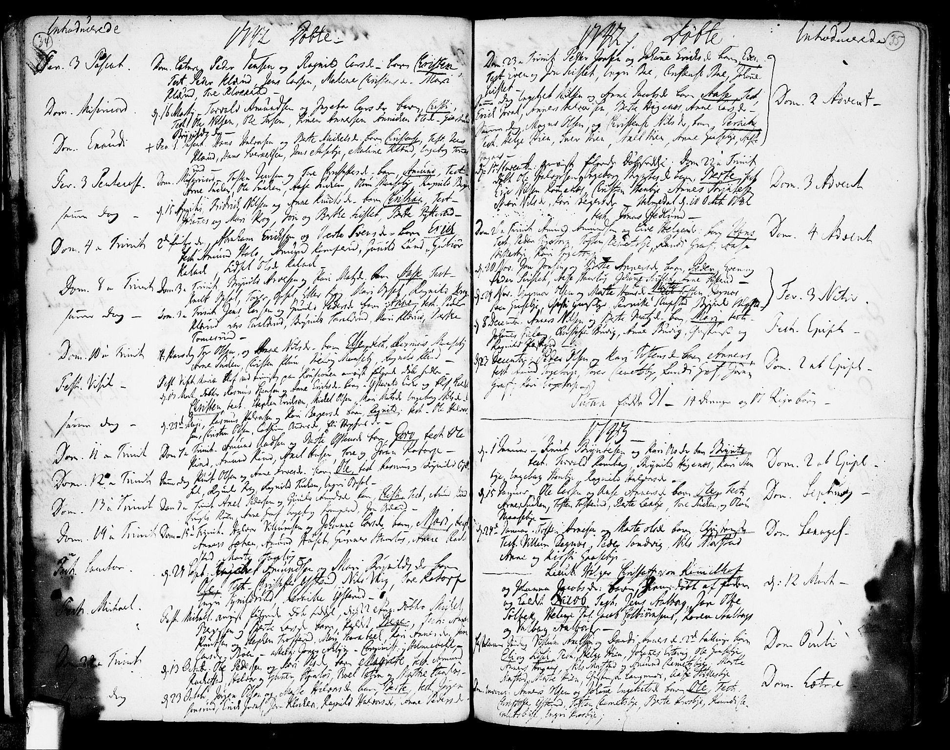 Rødenes prestekontor Kirkebøker, AV/SAO-A-2005/F/Fa/L0002: Parish register (official) no. I 2, 1733-1776, p. 34-35