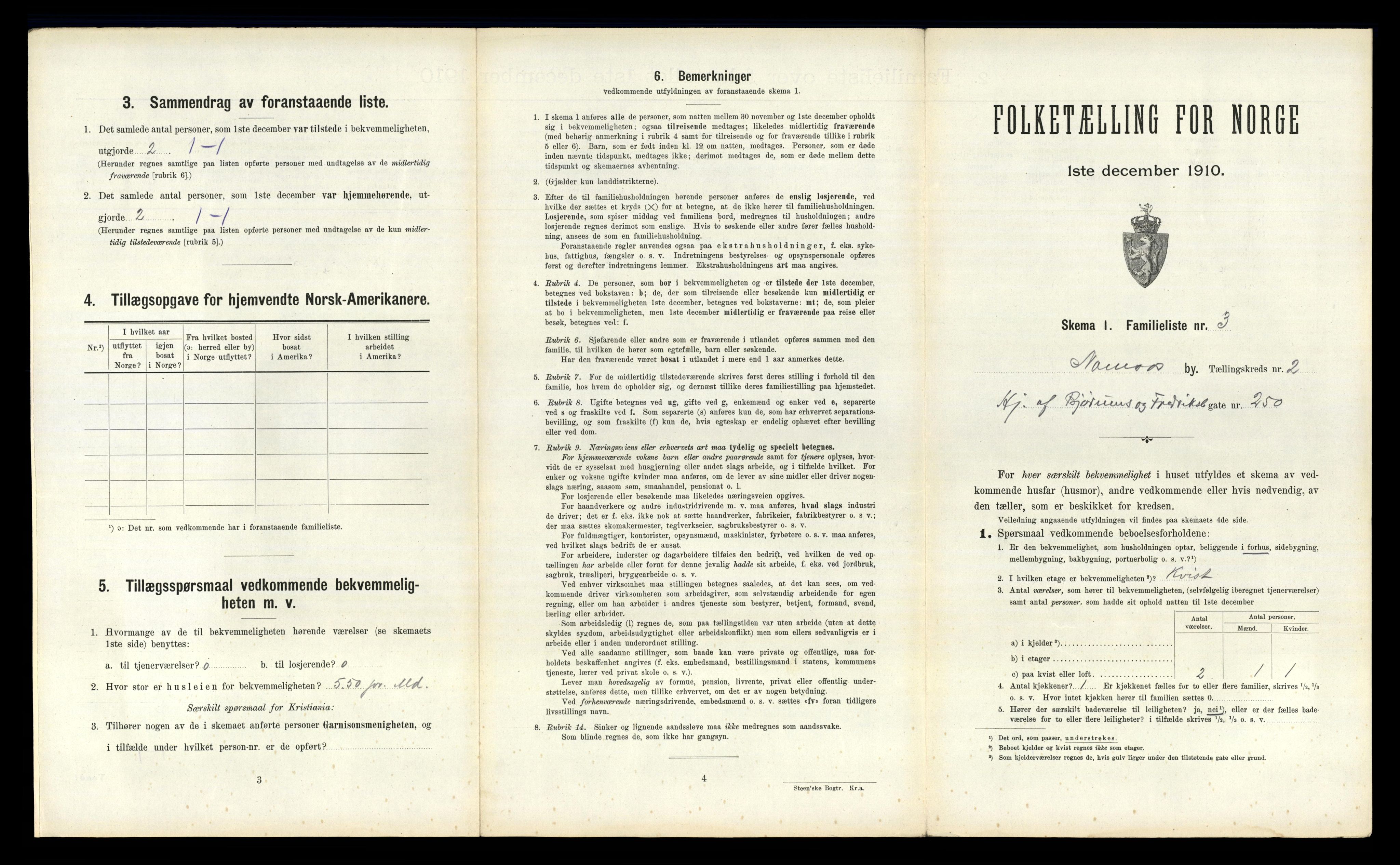 RA, 1910 census for Namsos, 1910, p. 368