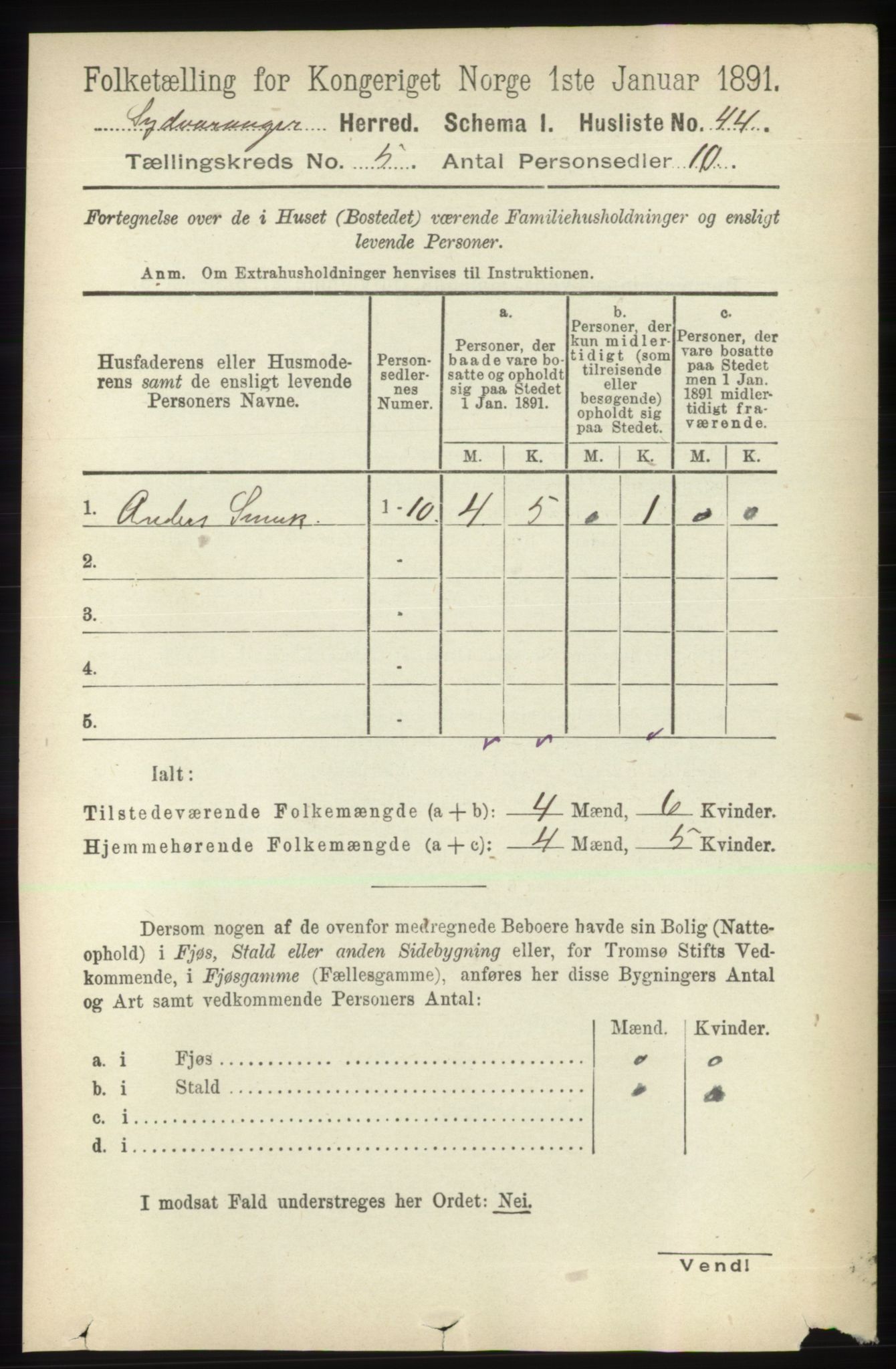 RA, 1891 census for 2030 Sør-Varanger, 1891, p. 1563