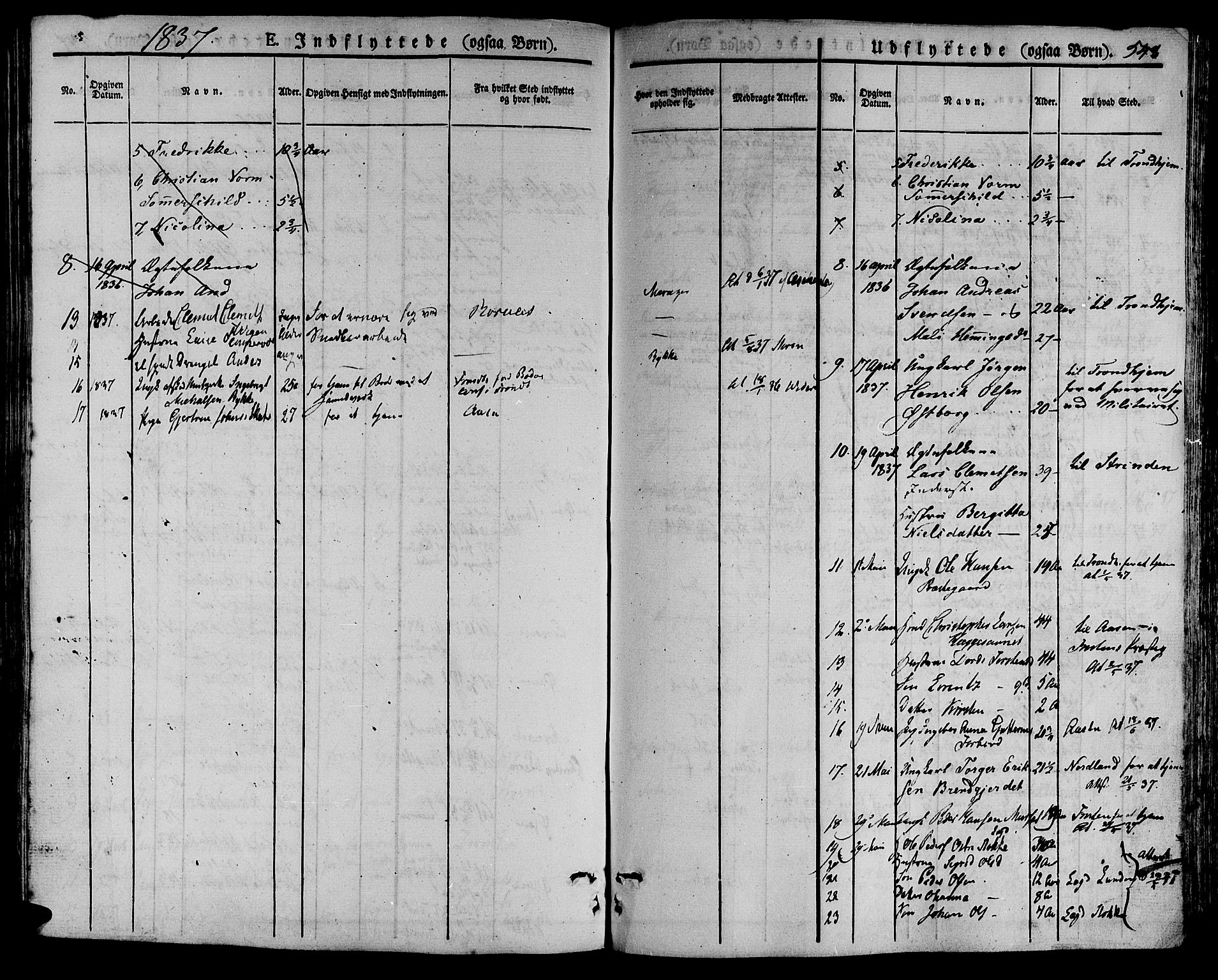 Ministerialprotokoller, klokkerbøker og fødselsregistre - Nord-Trøndelag, SAT/A-1458/709/L0072: Parish register (official) no. 709A12, 1833-1844, p. 548