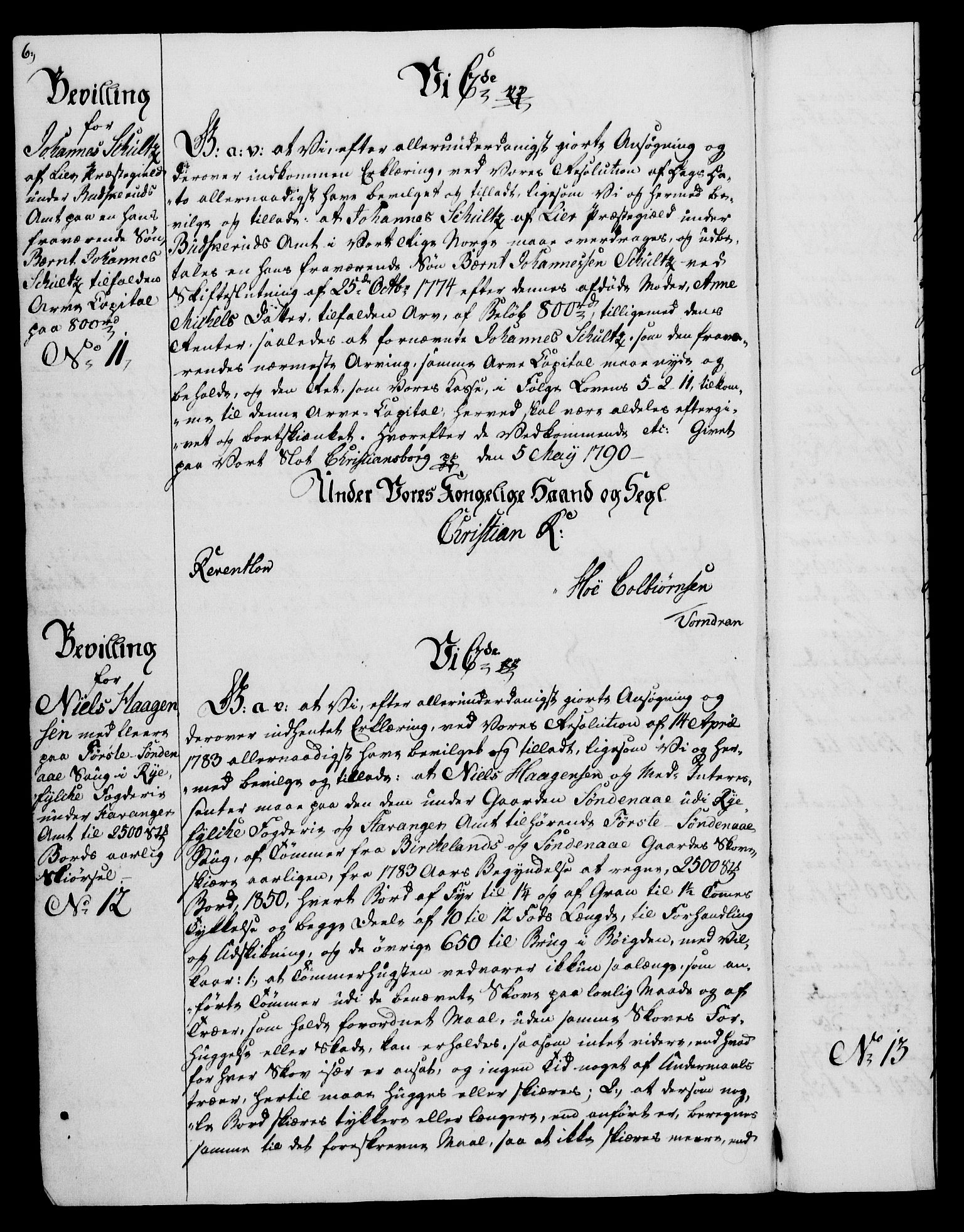 Rentekammeret, Kammerkanselliet, AV/RA-EA-3111/G/Gg/Gga/L0015: Norsk ekspedisjonsprotokoll med register (merket RK 53.15), 1790-1791, p. 6