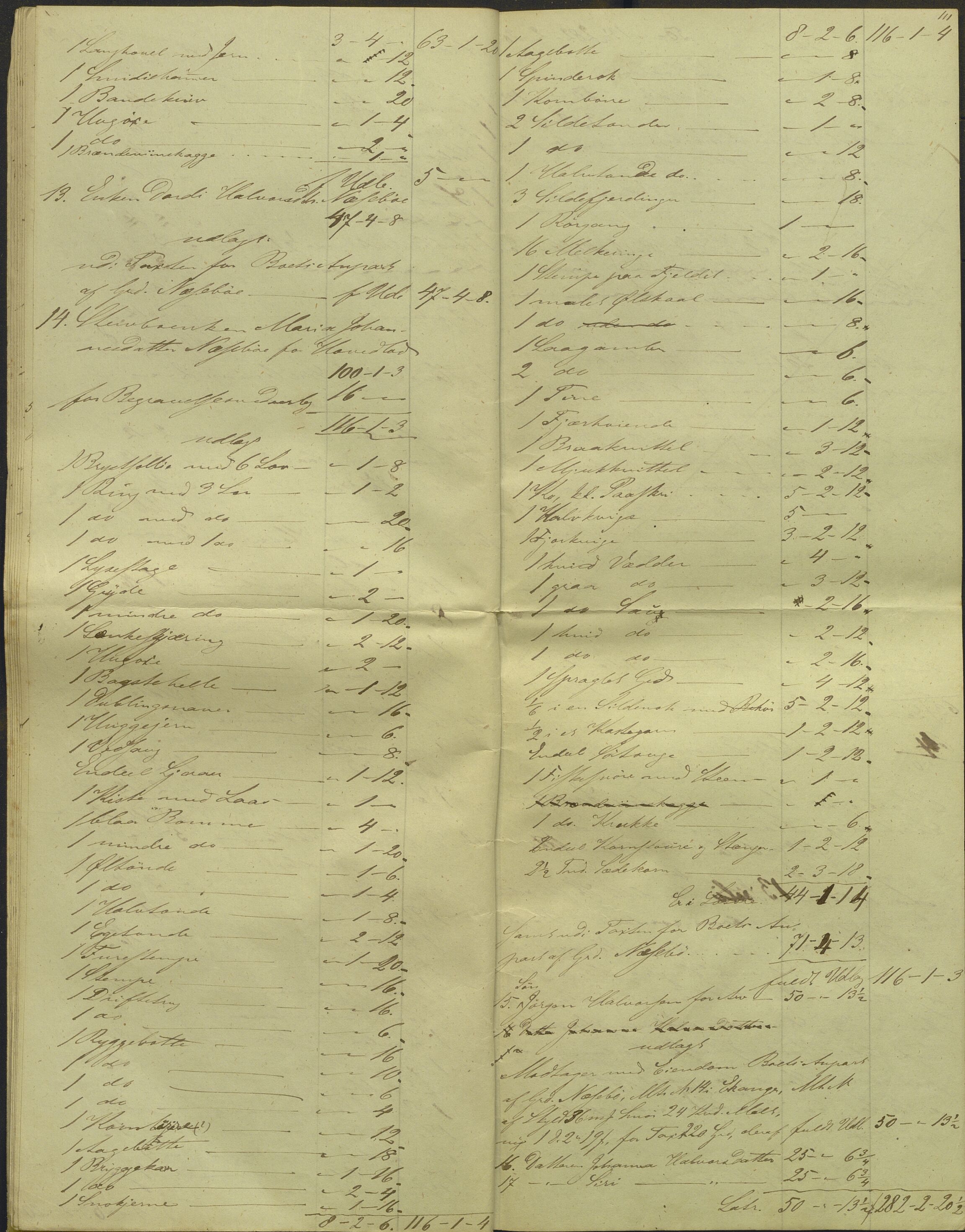 Nordhordland sorenskrivar, AV/SAB-A-2901/1/H/Hd/Hdb/L0001: Konsept til utlodningar, 1850-1852, p. 129