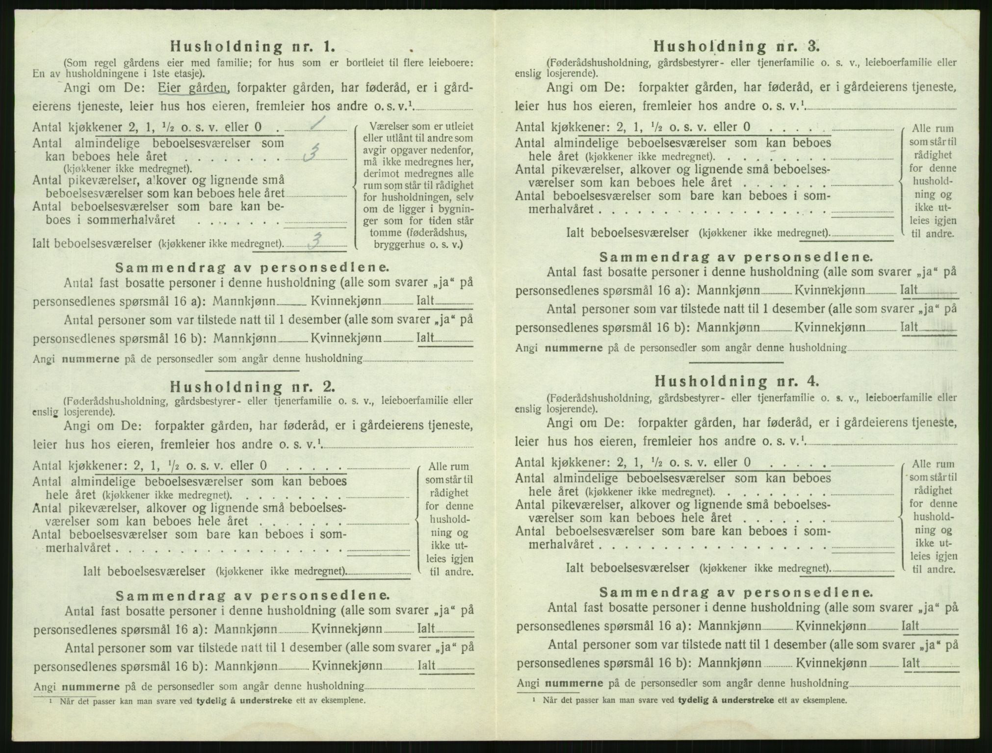 SAK, 1920 census for Fjære, 1920, p. 1836