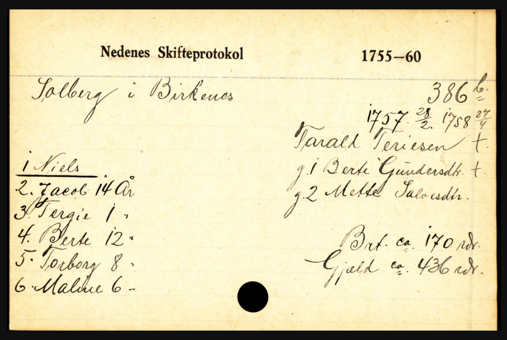 Nedenes sorenskriveri før 1824, AV/SAK-1221-0007/H, p. 27437