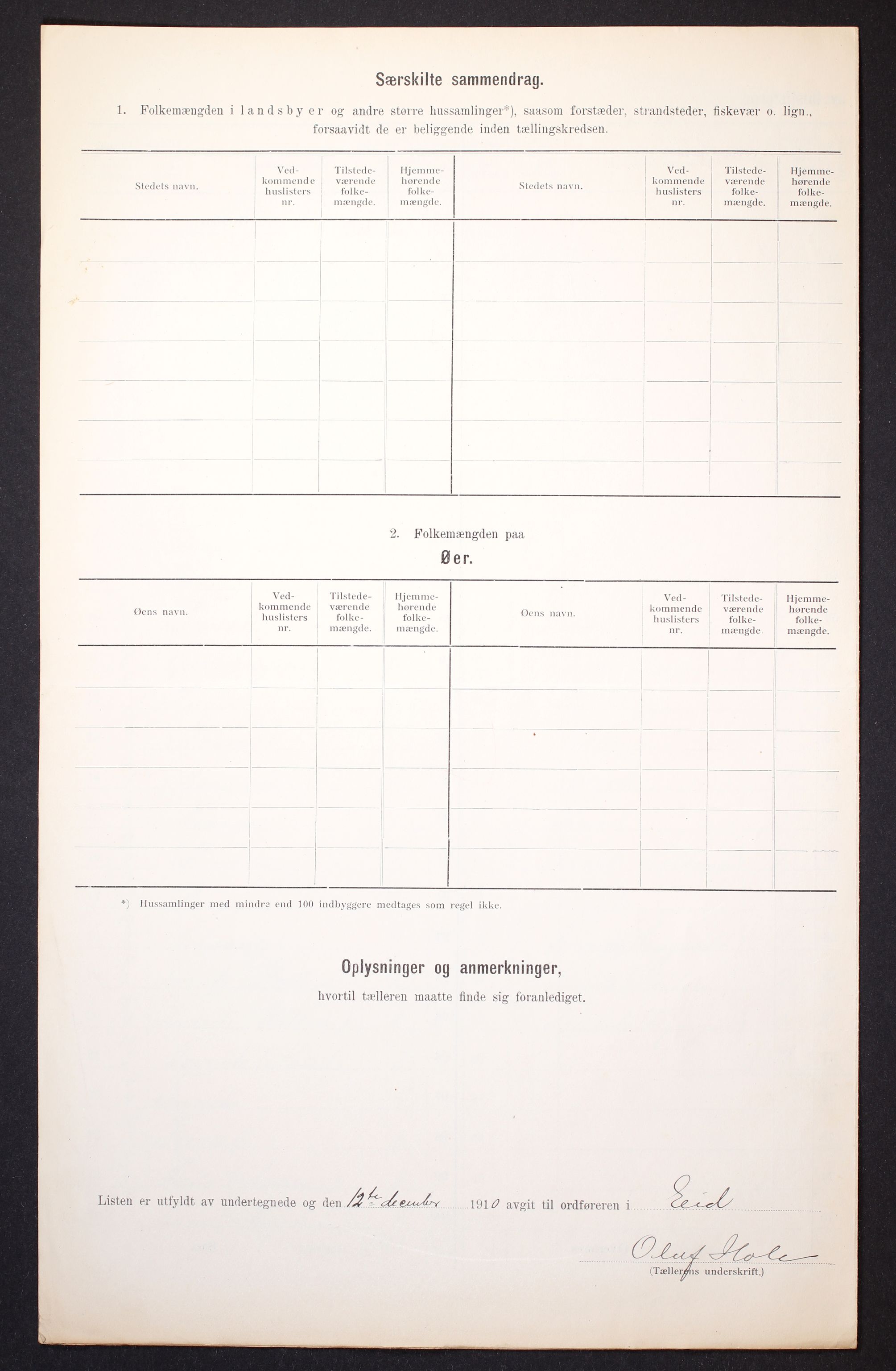 RA, 1910 census for Eid, 1910, p. 9