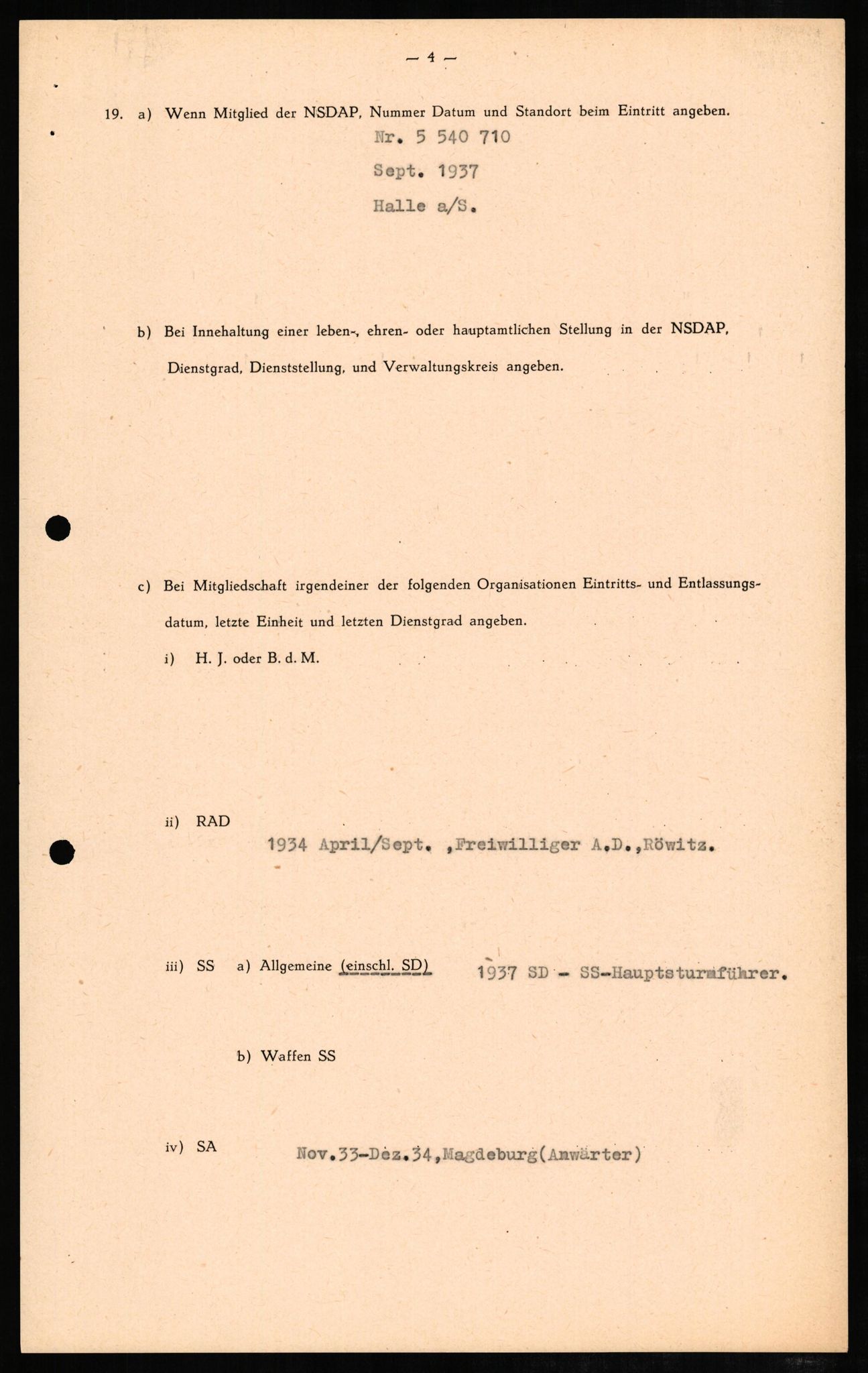 Forsvaret, Forsvarets overkommando II, AV/RA-RAFA-3915/D/Db/L0008: CI Questionaires. Tyske okkupasjonsstyrker i Norge. Tyskere., 1945-1946, p. 303