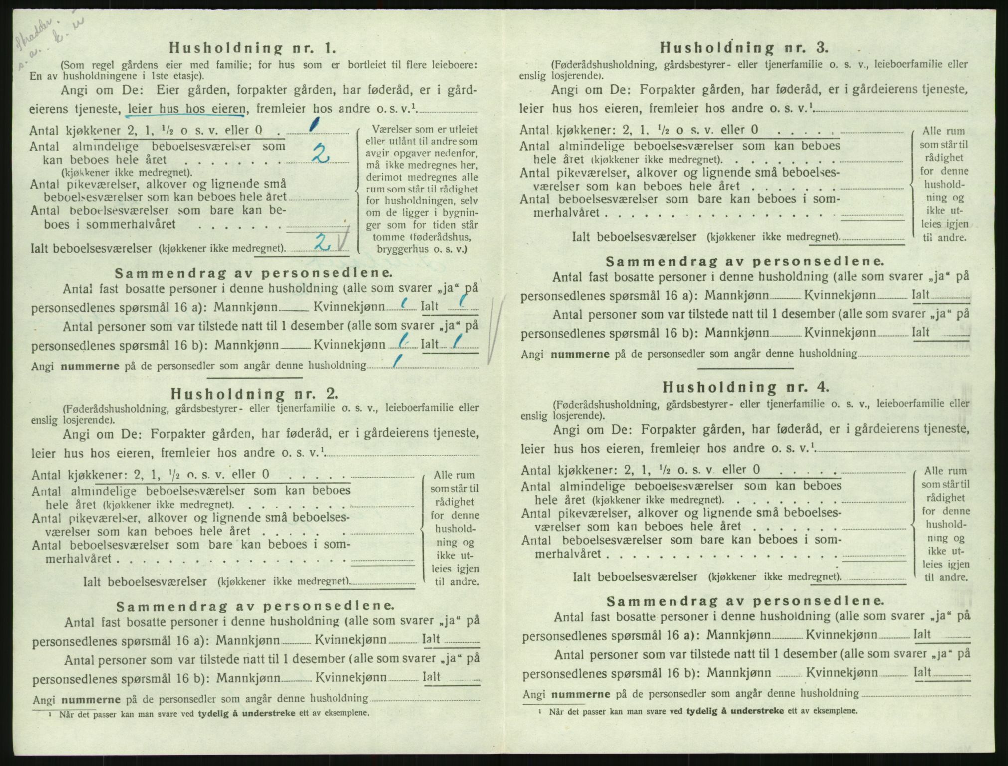 SAK, 1920 census for Iveland, 1920, p. 186