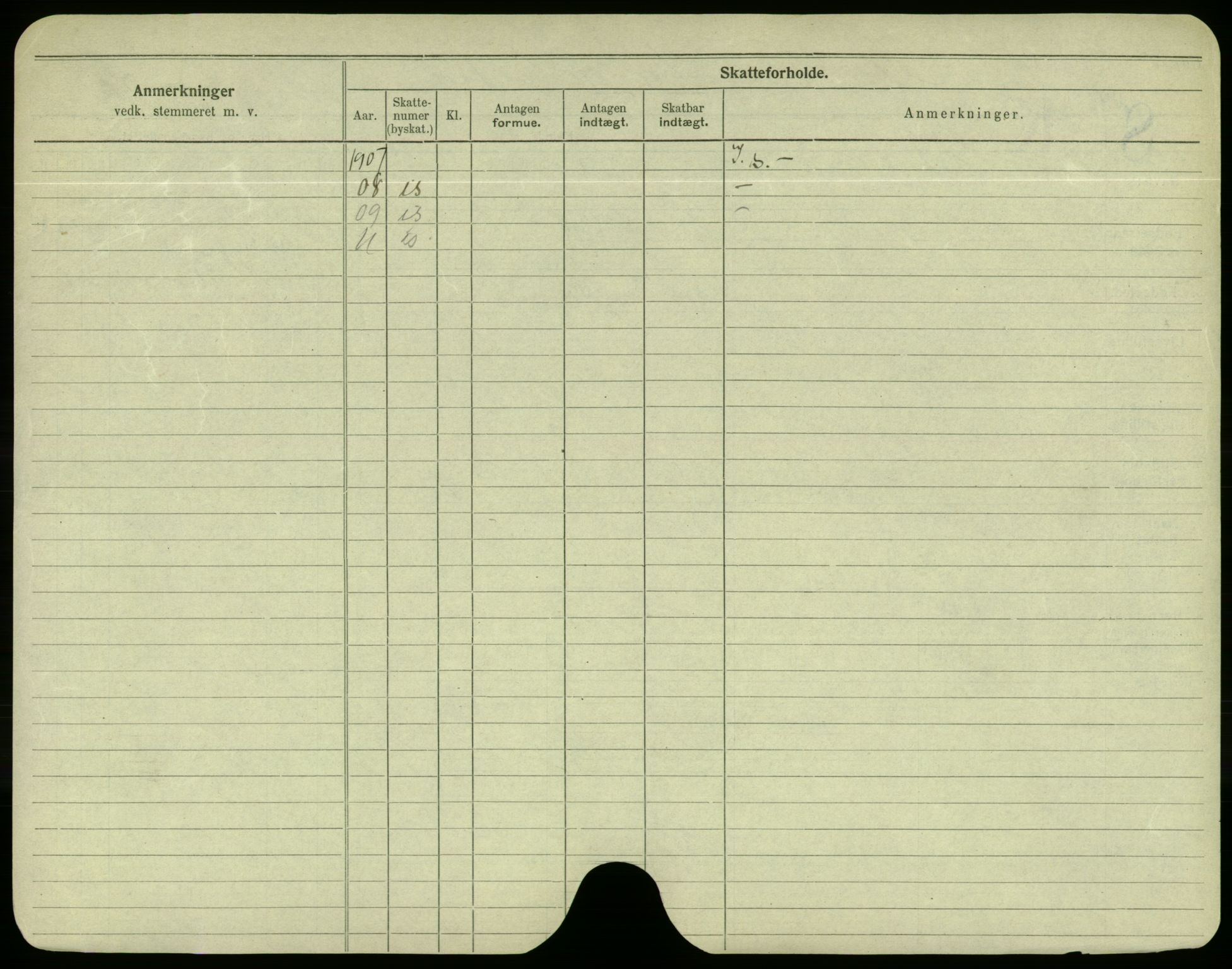 Oslo folkeregister, Registerkort, AV/SAO-A-11715/F/Fa/Fac/L0004: Menn, 1906-1914, p. 2b