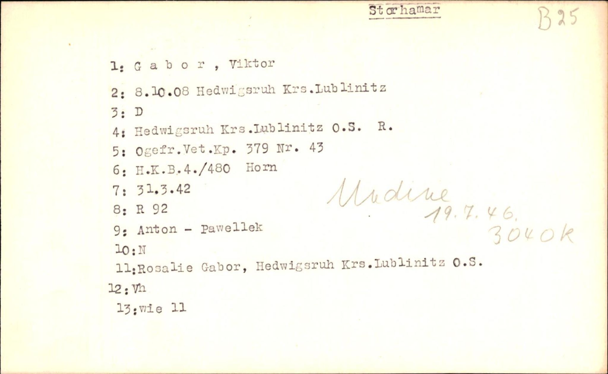 Hjemsendte tyskere , AV/RA-RAFA-6487/D/Db/L0011: G-Grimm, 1945-1947, p. 11