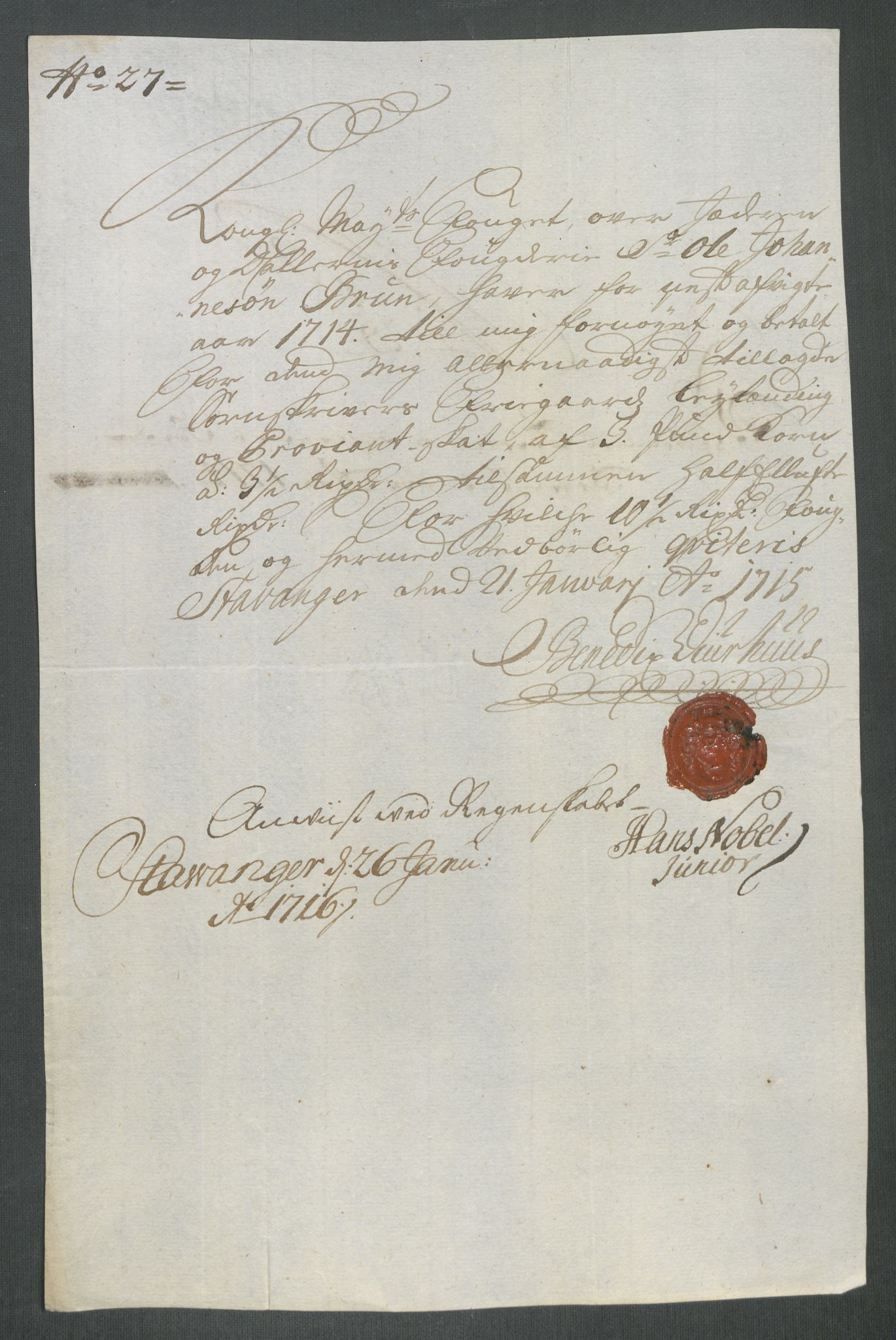 Rentekammeret inntil 1814, Reviderte regnskaper, Fogderegnskap, AV/RA-EA-4092/R46/L2738: Fogderegnskap Jæren og Dalane, 1713-1714, p. 337