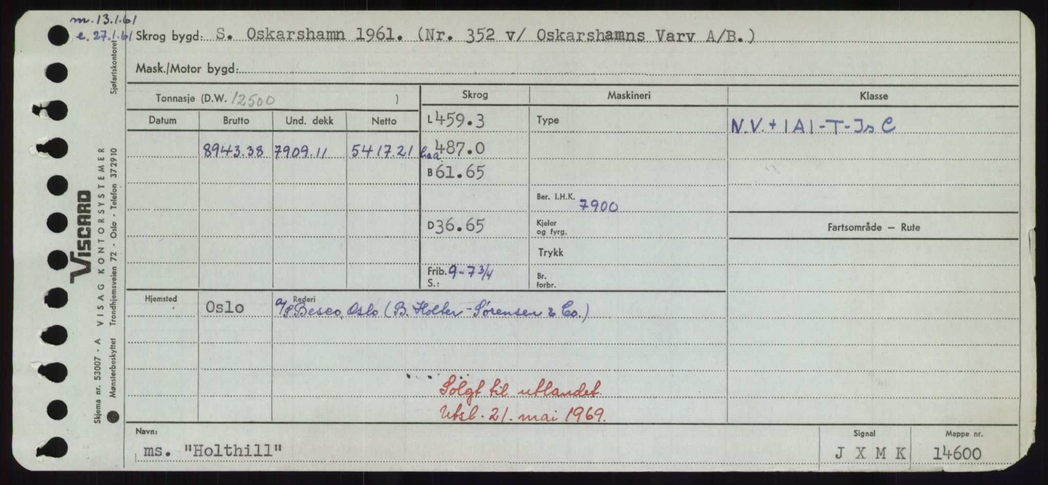 Sjøfartsdirektoratet med forløpere, Skipsmålingen, RA/S-1627/H/Hd/L0017: Fartøy, Holi-Hå, p. 35