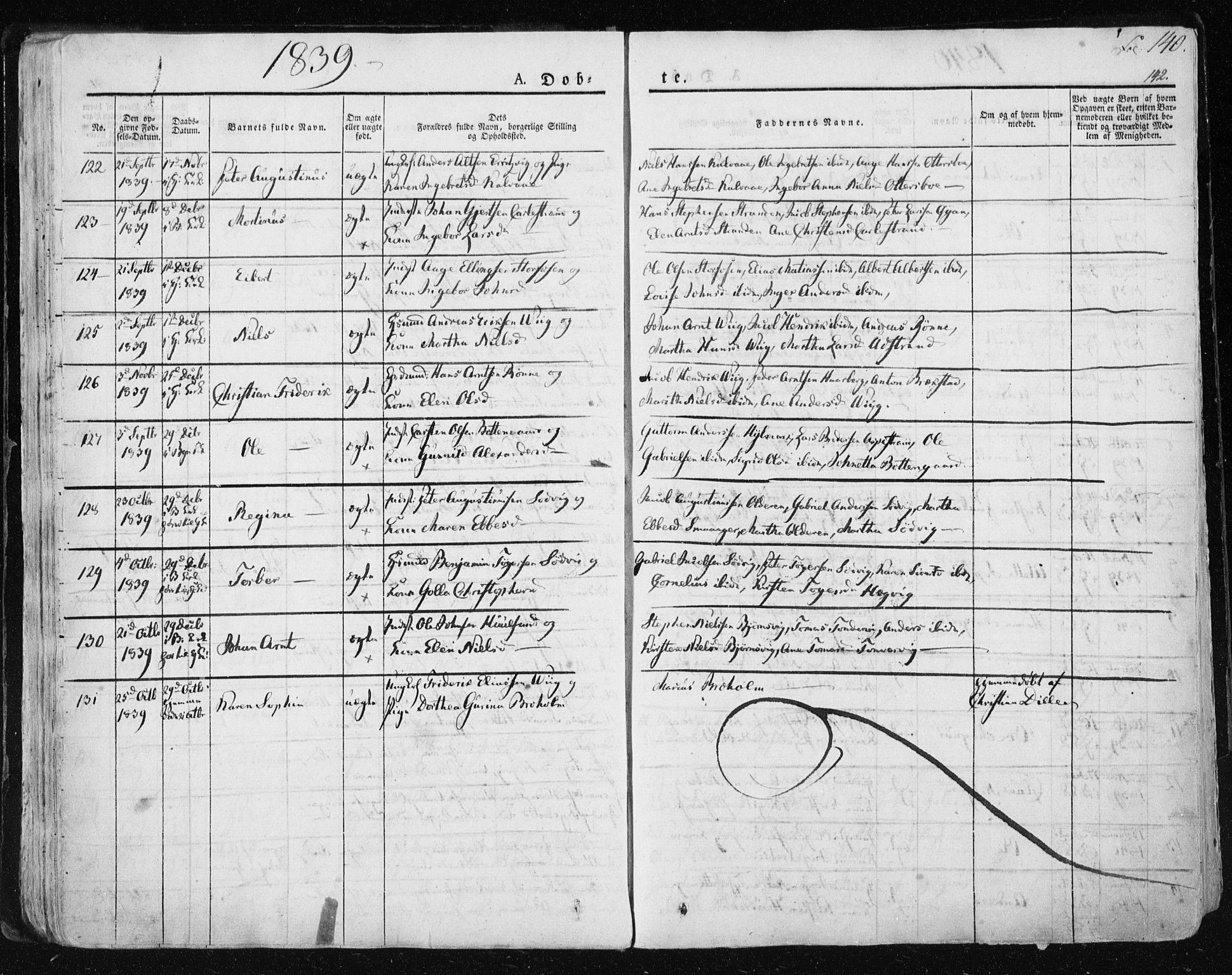 Ministerialprotokoller, klokkerbøker og fødselsregistre - Sør-Trøndelag, SAT/A-1456/659/L0735: Parish register (official) no. 659A05, 1826-1841, p. 140