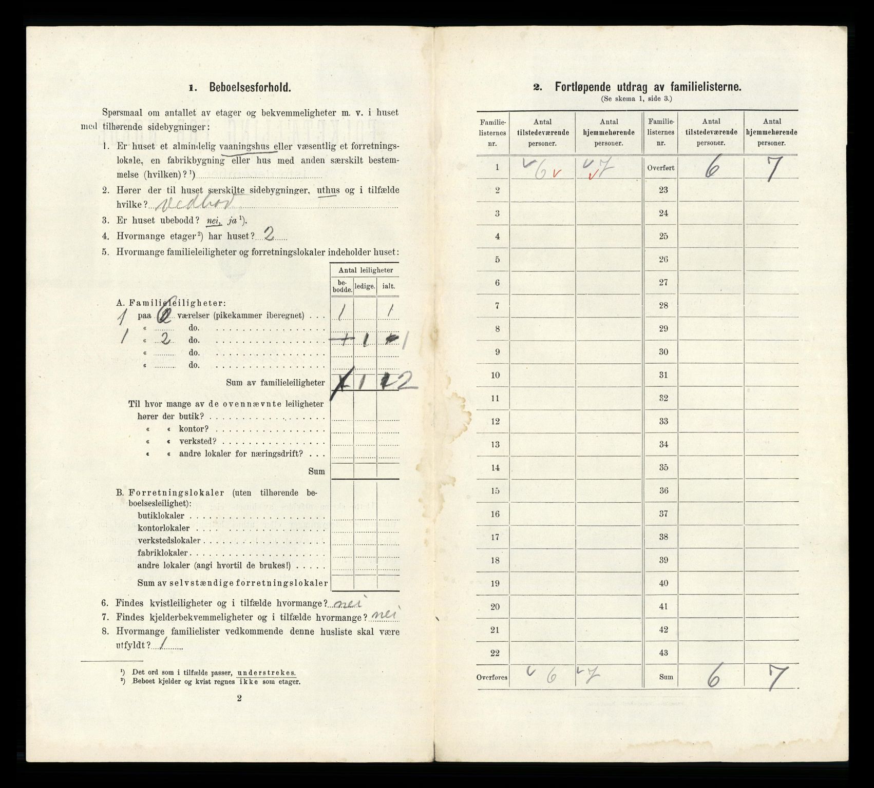 RA, 1910 census for Arendal, 1910, p. 4446