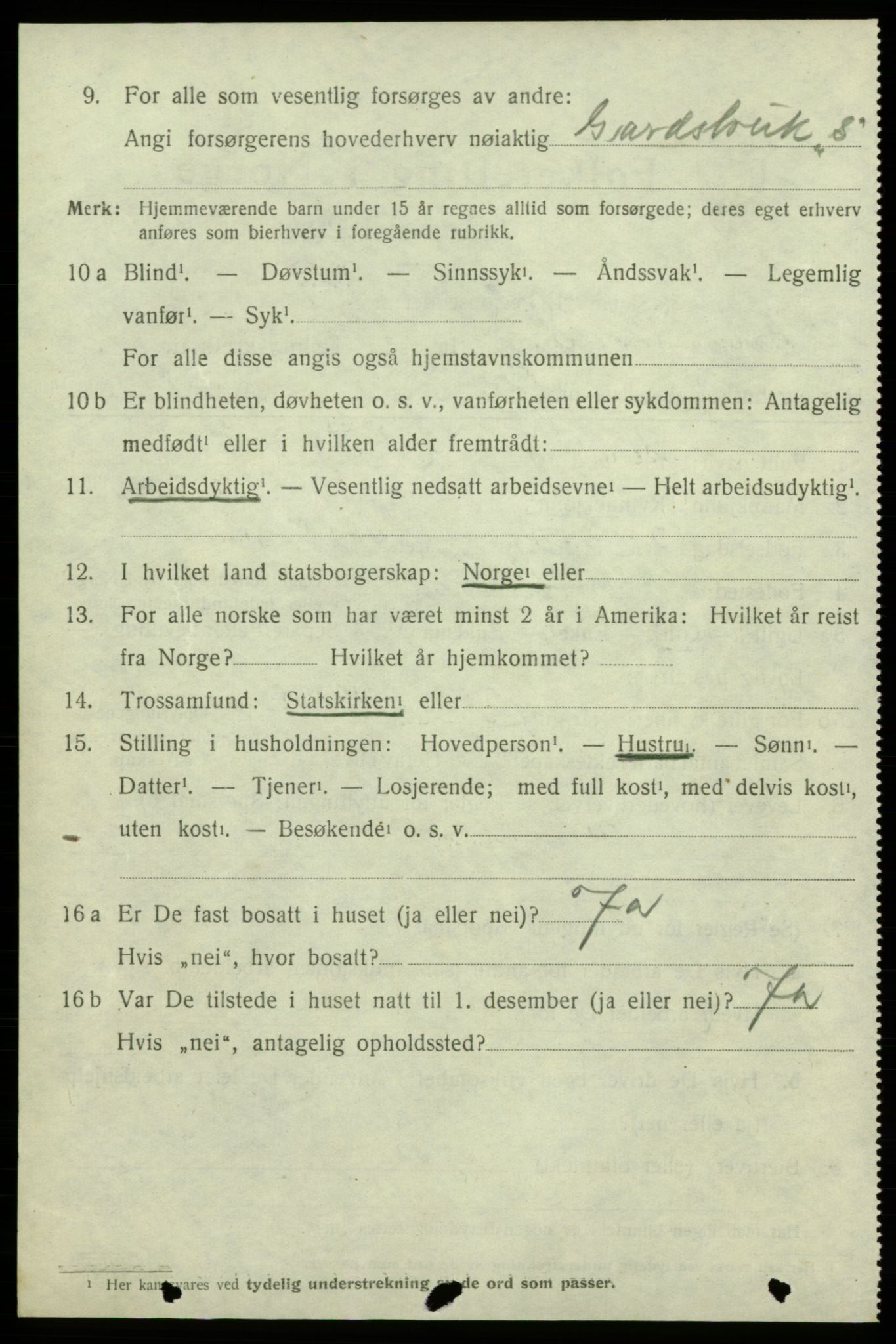 SAB, 1920 census for Kvinnherad, 1920, p. 6569