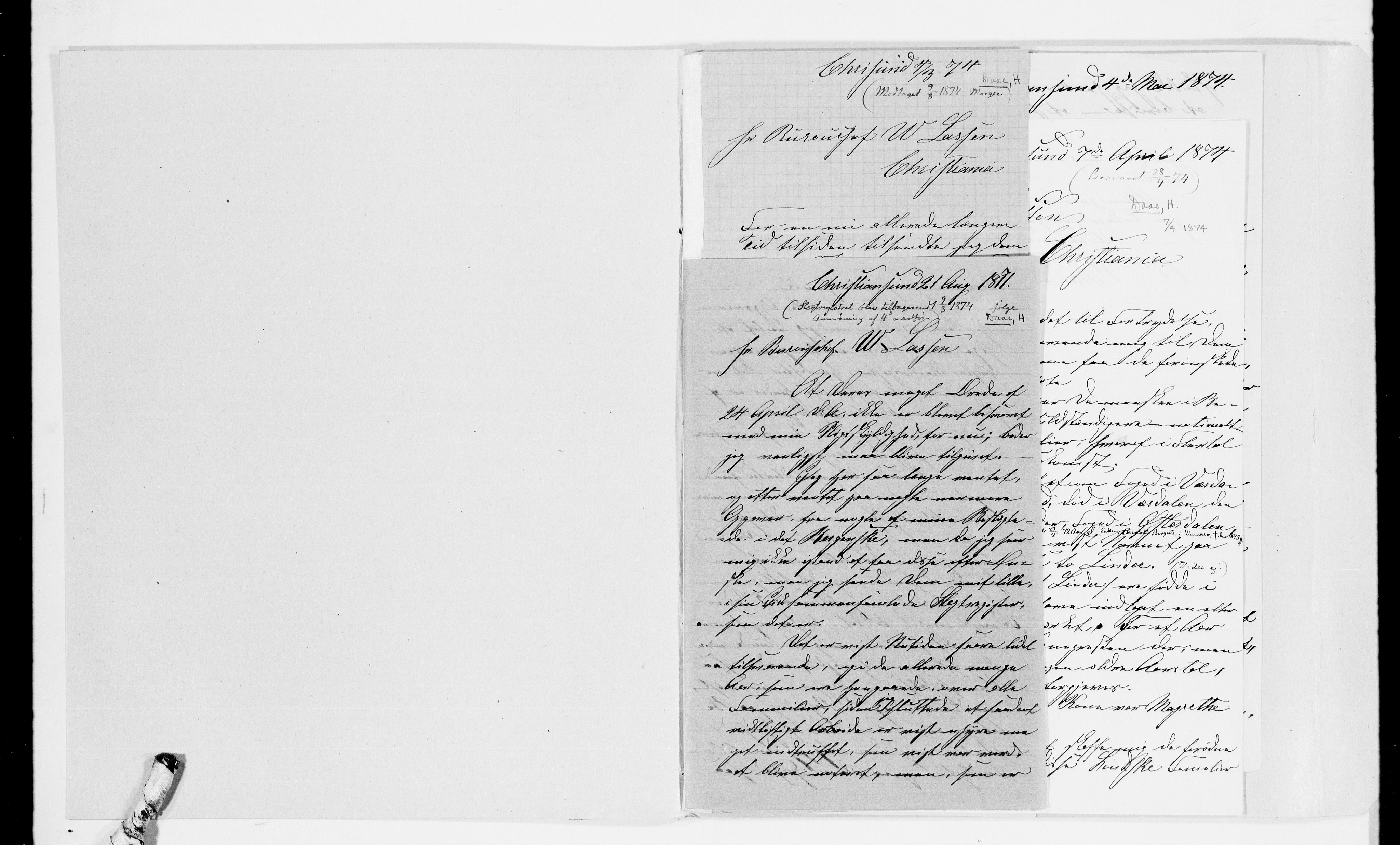 Lassens samlinger, AV/RA-PA-0051/G/L0096: Alfabetisk ordnede brev til Wilhelm Lassen: Castberg - Erlandsen, 1815-1907, p. 80