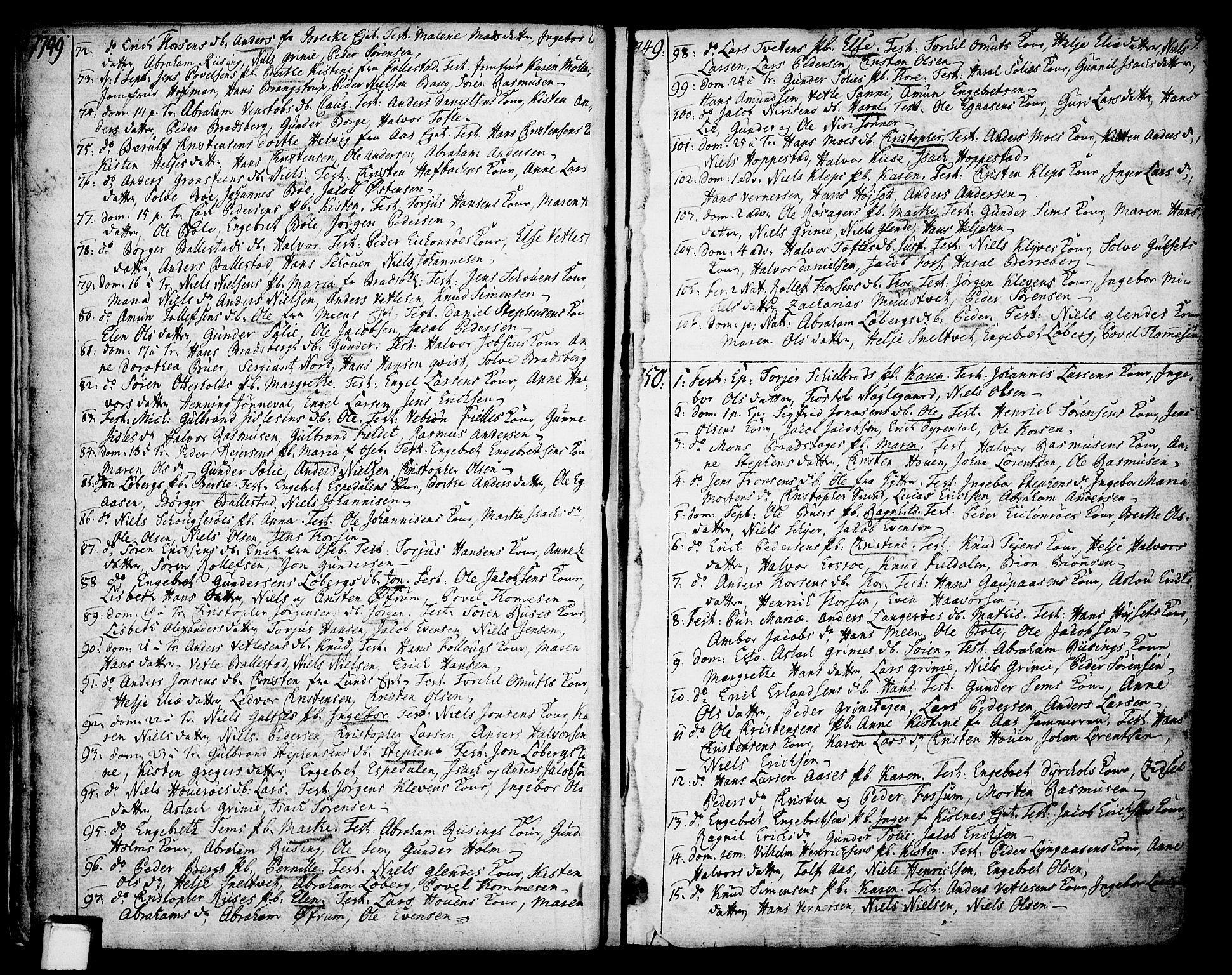 Gjerpen kirkebøker, AV/SAKO-A-265/F/Fa/L0002: Parish register (official) no. I 2, 1747-1795, p. 9