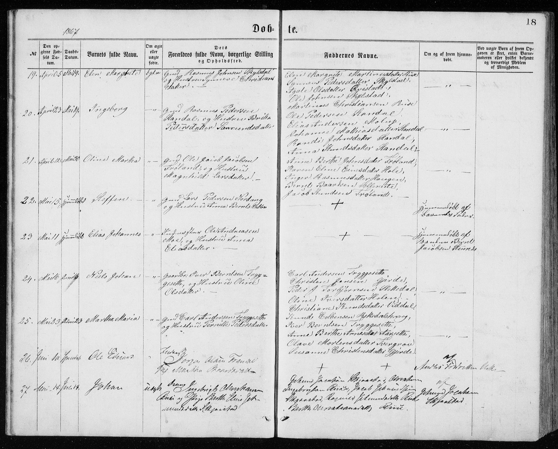 Ministerialprotokoller, klokkerbøker og fødselsregistre - Møre og Romsdal, AV/SAT-A-1454/515/L0214: Parish register (copy) no. 515C01, 1865-1883, p. 18