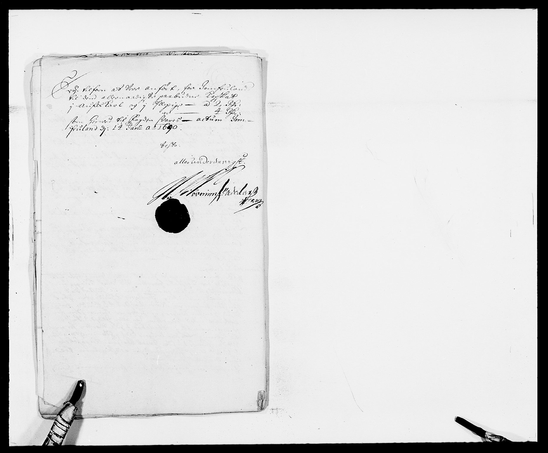 Rentekammeret inntil 1814, Reviderte regnskaper, Fogderegnskap, AV/RA-EA-4092/R34/L2050: Fogderegnskap Bamble, 1688-1691, p. 381