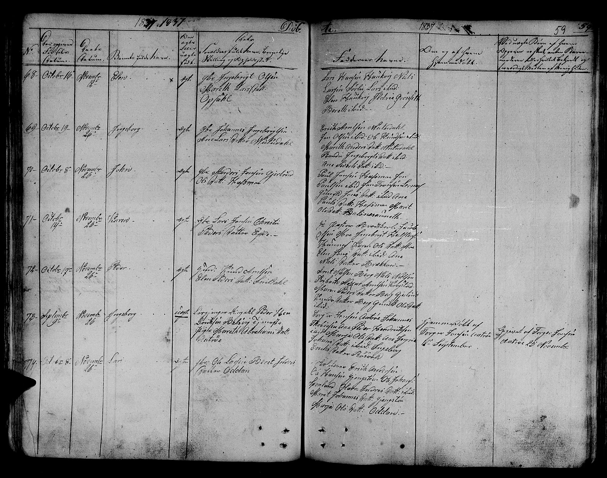 Ministerialprotokoller, klokkerbøker og fødselsregistre - Sør-Trøndelag, SAT/A-1456/630/L0492: Parish register (official) no. 630A05, 1830-1840, p. 59