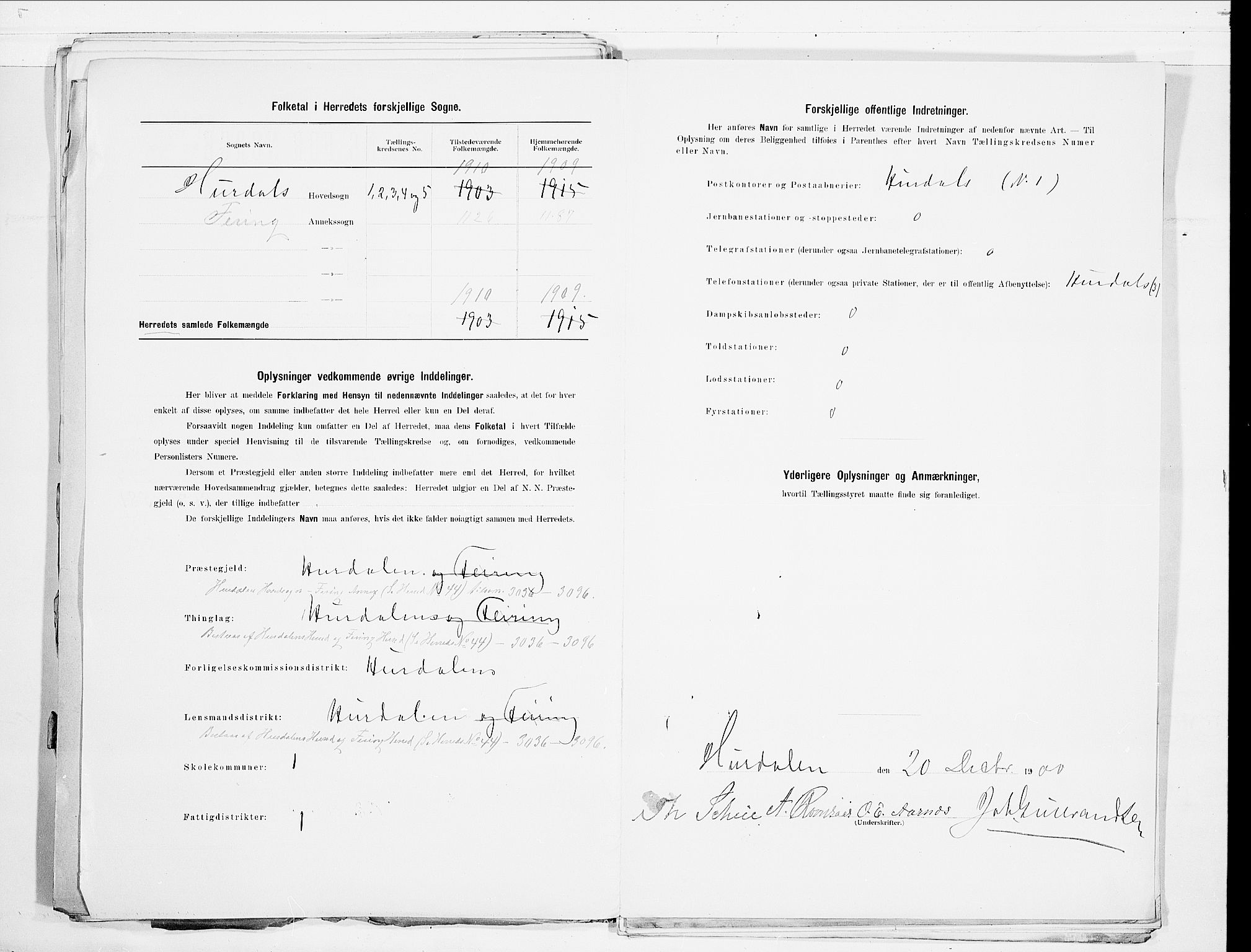 SAO, 1900 census for Hurdal, 1900, p. 3