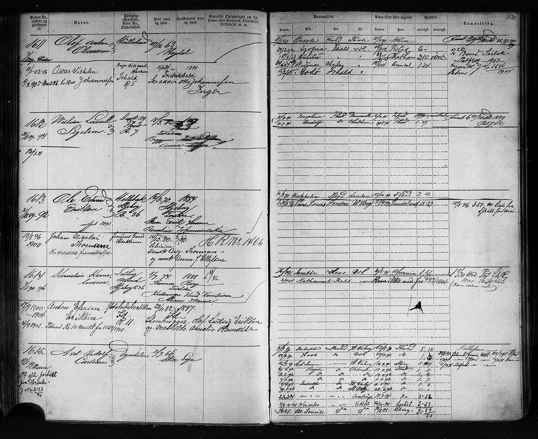 Halden mønstringskontor, AV/SAO-A-10569a/F/Fc/Fca/L0005: Annotasjonsrulle, 1875-1910, p. 133